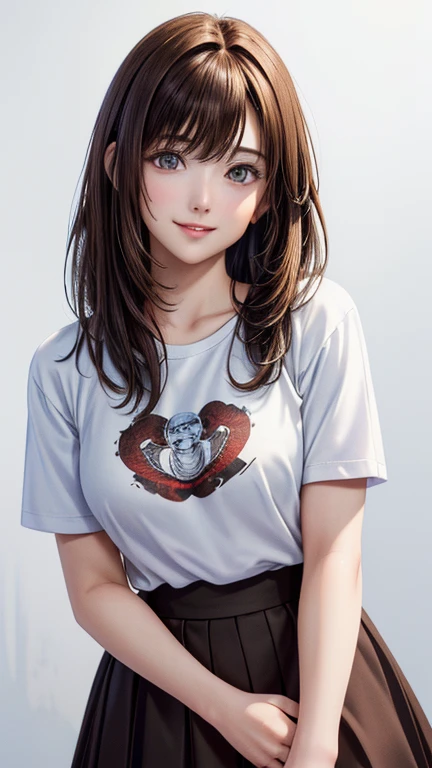 (masterpiece, Highest quality:1.2), One girl, alone,bony body、15 years old、(masterpiece, Highest quality:1.2), One girl, alone,bony body、15 years old、master piece , best quality , detailed , (woman face) , (breast hold:1.4) , t-shirt ,, room , indoor