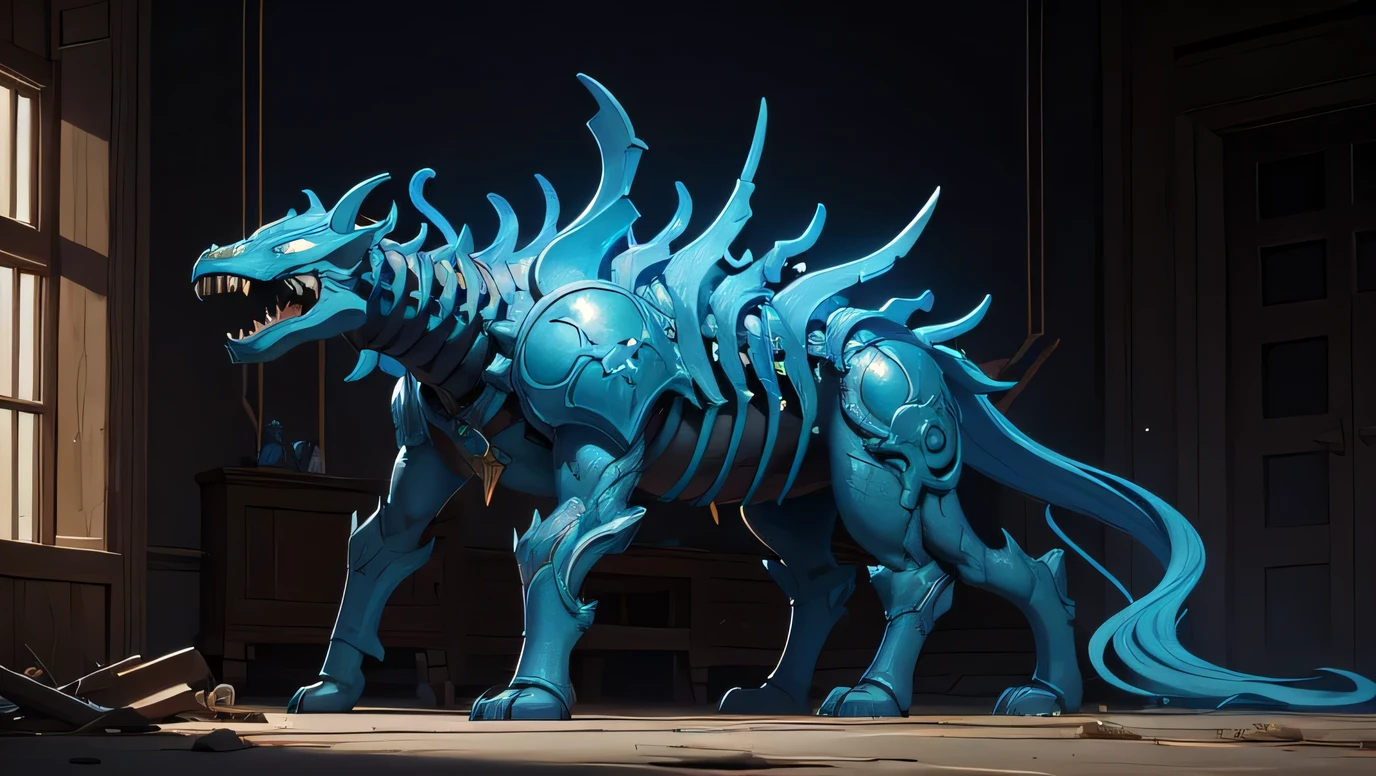 SCP-7185, Body Horror Juice, from SCP lore, is an unidentified blue-tinted machine located within an abandoned factory in the Southern Cascadian Mountain Range, Oregon, United States, when is activated the machine will produce a green colored alcoholic beverage with a semi-viscous consistency, know as the Body Horror Juice, it is a highly detailed and super-detailed physical manifestation of The Eldritch Beast, a very very large head, diffuse lighting, fantasy, intricate, elegant, highly detailed, lifelike, photorealistic, digital painting, artstation, illustration, concept art, smooth, sharp focus, art by John Collier and Albert Aublet and Krenz Cushart and Artem Demura and Alphonse Mucha