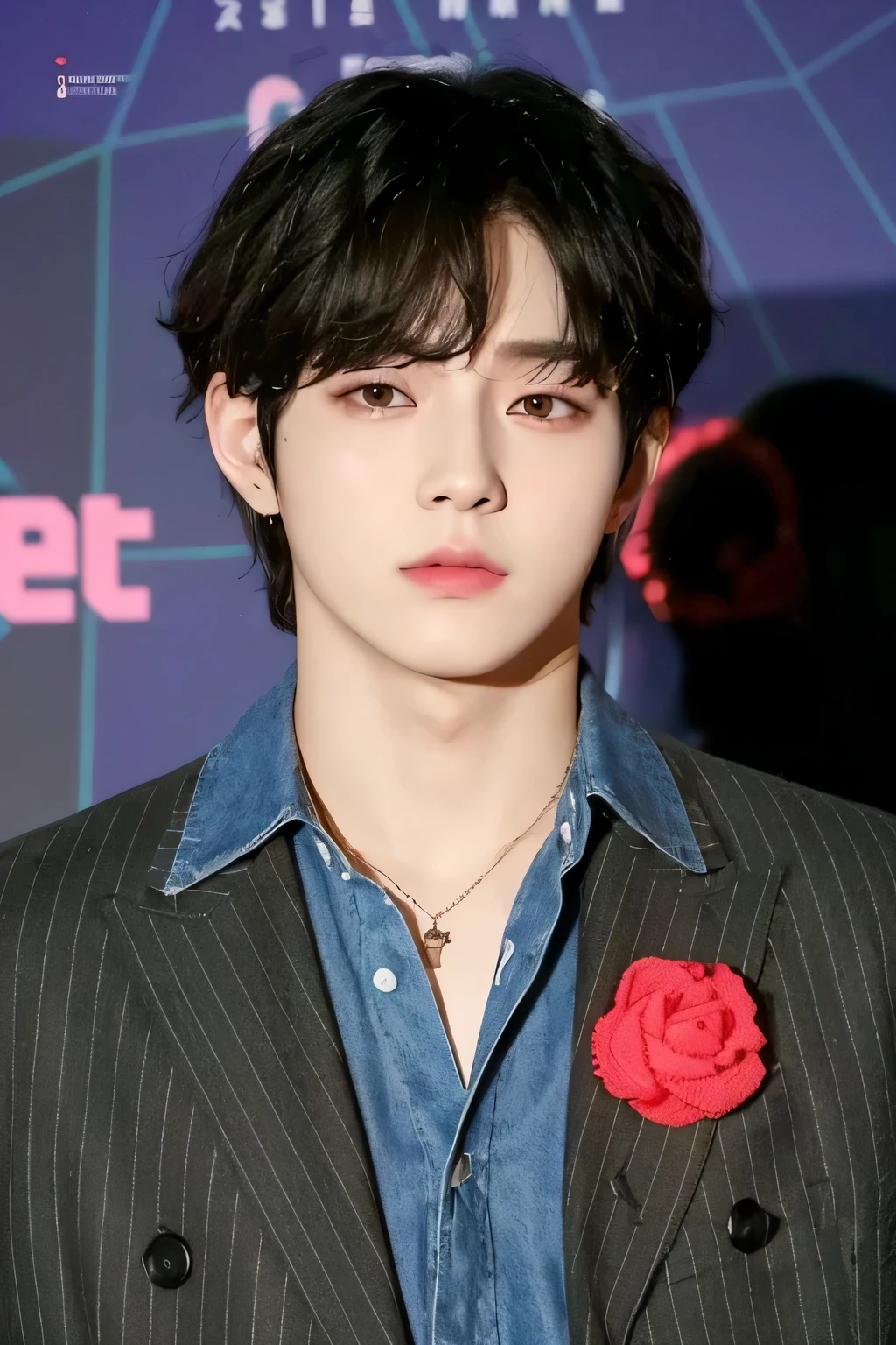 There's a kid with headphones and a pink sweater, Ulzzang, Ulzzang masculino, Wan lovely Korean face, cai xukun, kanliu666, Jinyoung Shin, Ruan lindo vtuber, Kim Doyoung, Chiho, e-chica, E-Chica, Jung Jaehyun, jaeyeon nam, Sakimichan