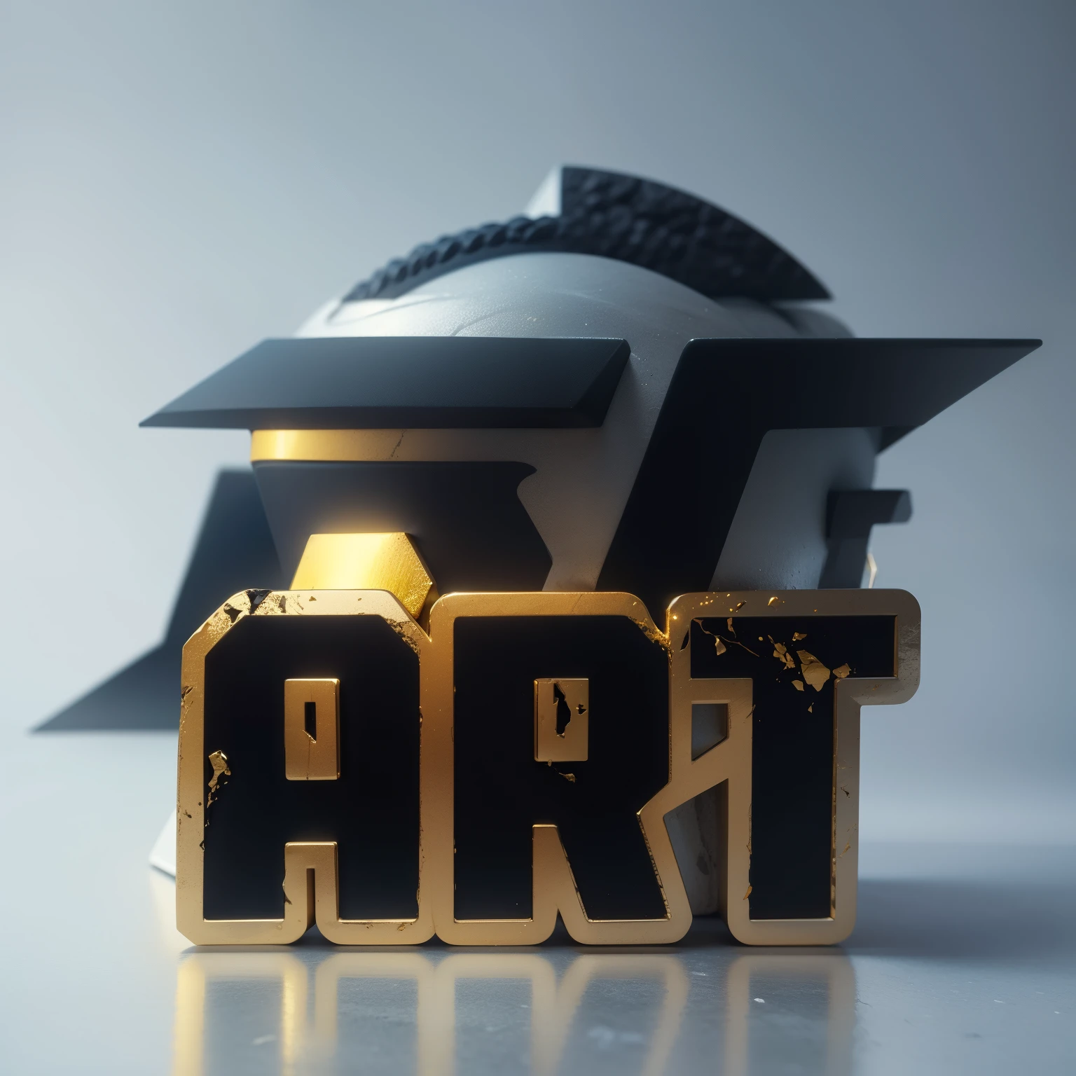 do not change the details do not change the color create a logo in the likeness of the model gold silver black stone