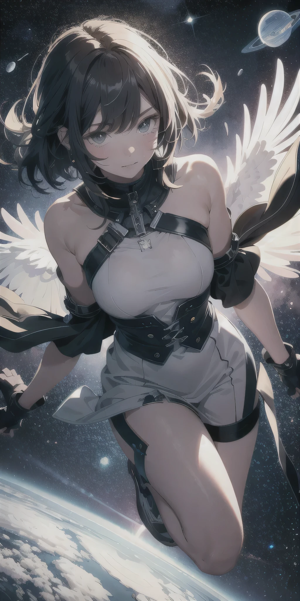 NSFW,(masterpiece:1.5, highest quality,8K), ((Ultra-high resolution、Very delicate、Optimal Configuration、beautiful light shines、unity 8k wallpaper, beautiful3Dアニメーション))、((beautiful, fine grain: 1.2)), Extremely detailed CG,BREAK
(Perfect hands, Perfect Anatomy,Detailed Eyes:1.5,Fine eyes:1.5),(((hyoudou michiru, solo, black thighhighs, black skirt, , frilled skirt, detached sleeves, sleeveless shirt, white shirt, red ribbon ,maid headdress))), (((Focus on the chest、Pay attention to the panties)))、Thick outline:1.3、Fine contours、Distinct colors、Vibrant colors,BREAK
非常にFine eyes、Eyes that reflect the light and shine beautifully:1.3、Highly detailed face、Clear Eyes、beautiful肌、Fair skin、bright、Vibrant colors、(((beautiful銀色の髪:1.3))),BREAK
(((:1.3))),12 years oldDetailed face, Detailed skin, Detailed clothing, Detailed fingers, Toned Legs,Small waist、Attractive thighs、Amazingly thin legs、Incredibly slim thighs、滑らかでbeautiful太もも、 Beautiful legs with less unevenness、Her thighs are wet with a surprising amount of semen, A lot of milk spills from the mouth,BREAK Extremely heavy sweating,(((Amazingly large breasts:1.3、Amazingly plump and big breasts:1.5,Big Tits:1.5,beautiful胸、beautiful胸の形、Pointed Chest、The tip of the chest is sharp、Amazingly huge amount of cum and very wet all over the boobs:1.3、One nipple exposed、Definition nipples、薄い桜色のbeautiful乳首、Small areola))),BREAK
(((Squat with your legs spread out to the side:1.3,Attractive cleavage,Spread your legs 120 degrees to the sides and squat over a small puddle.:1.5)))、Water dripping from the crotch、Transparent colored pee,BREAK The part hidden under underwear is revealed、Growing pubic hair、 BREAK Garter、leg garter、Black knee-high sockini skirt 30cm above the knee、Very small skirt,BREAK
(((Small panties exposed:1.3))),BREAK The second, third, and fourth buttons of the shirt are undone、Upper arms exposed、Red collar:1.3,BREAK Brown loafers,BREAK
pantypull,pantydrop,panties,(((A great many parts of the clothing are torn and tattered:1.3))),panties around one leg, panties around one ankle ,BREAK Open your mouth and ahaha、peace sign、anxiety、Very shy、(((I'm embarrassed and my cheeks are very flushed:1.5、Imminent sex、Impending blowjob)))、Embarrassed and blushing,orgasm、Ecstasy、My face is wet with lots of milk,((Lift up your skirt yourself、Lift the hem of a skirt:1.5)),BREAK
(((Shooting from below)))、The whole body is visible、 Bright and stylish cafe、beautiful景色,