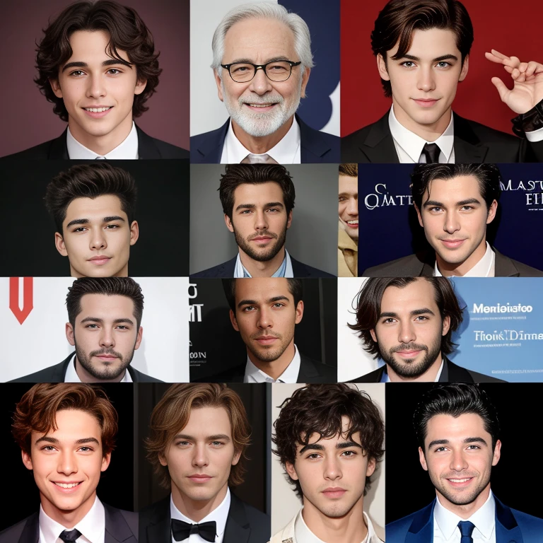 of jewish heartthrobs gathered, focus on the face, character.