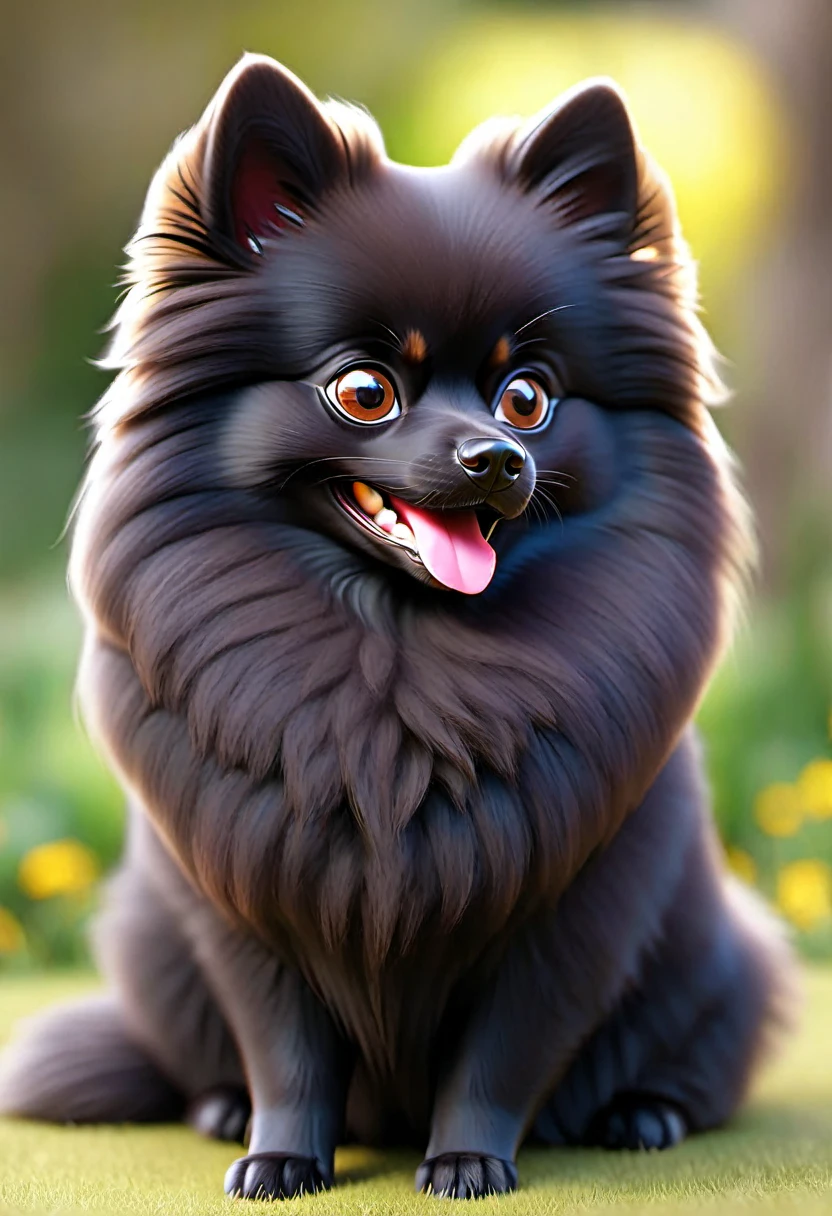 Chien spitz noir