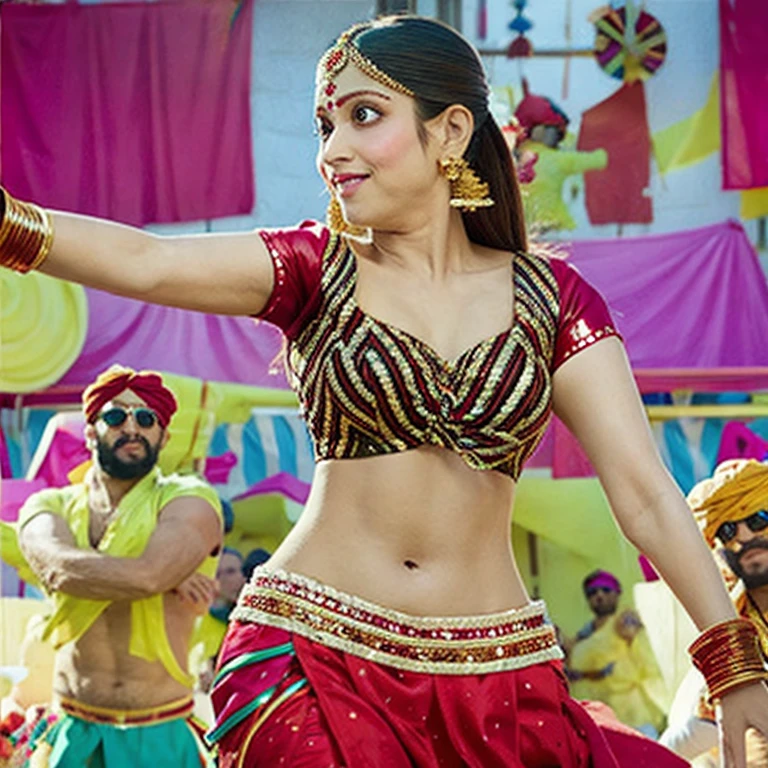 (masterpiece, best quality:1.2), 1girl, solo, Indian dance Costume, South Indian Dance Costume