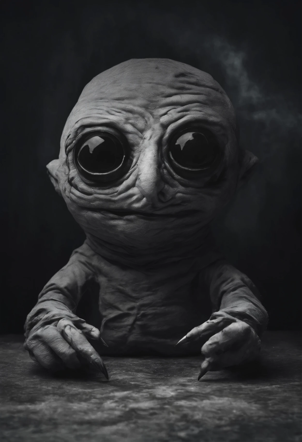 Color colorful photo of a small stuffed animal, Portrait of a mother, Anton Semenov, Clay character, inspired by E. T. A. Hoffmann, Grey Anthropomorphic, as a Clay character, Junji, What&#39;4 thousand, Stop-motion character animation, clay render, six small