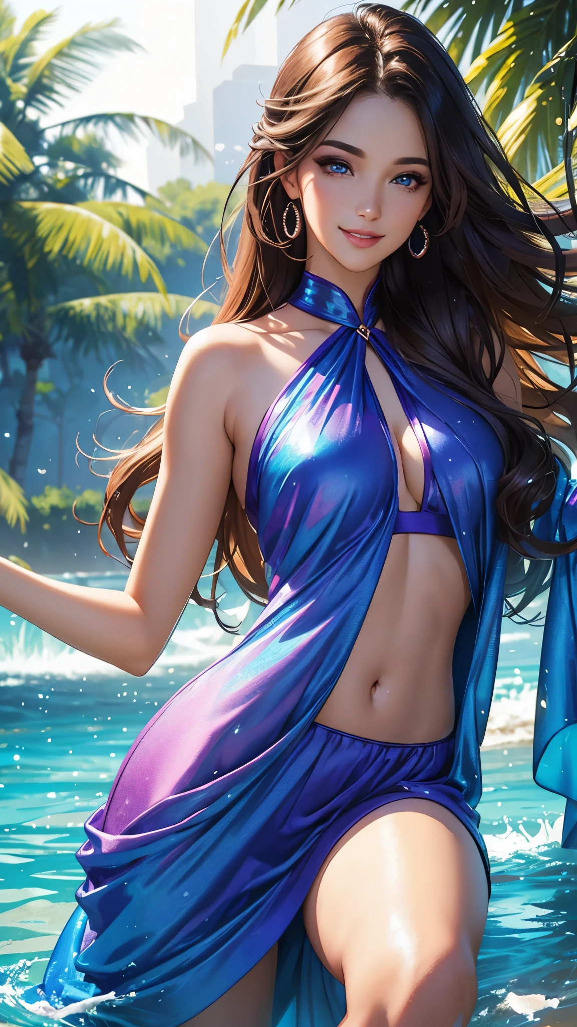 Painting of a woman with long and colorful hair, Beautiful digital illustrations, Amazing digital illustrations, Amazing digital art, Beautiful artwork illustration, Beautiful digital artwork, Beautiful digital art, Exquisite digital illustrations, Exquisite digital painting, very Beautiful digital art, Vivid digital painting, beautiful Amazing digital art, Psychedelic flowing hair, Colorful digital painting, Inspiring digital art, Stylized digital art