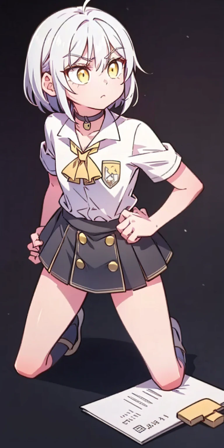 Make Chihiro Fujisaki lifting up his skirt and showing off his butt and panties