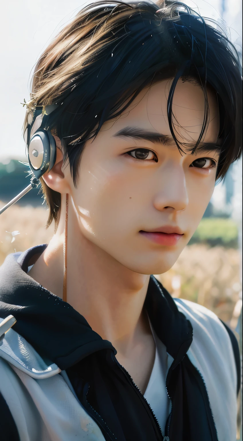 japanese men, Shin Jin-in, Inspired by Lee Jong Suk, Inspired by Bian Shoumin, Kim Do-young, close up portrait shot, hyung tae, That's a cute Japanese face, paint ulzzang, close up portrait shot, young one angel, close up portrait shot