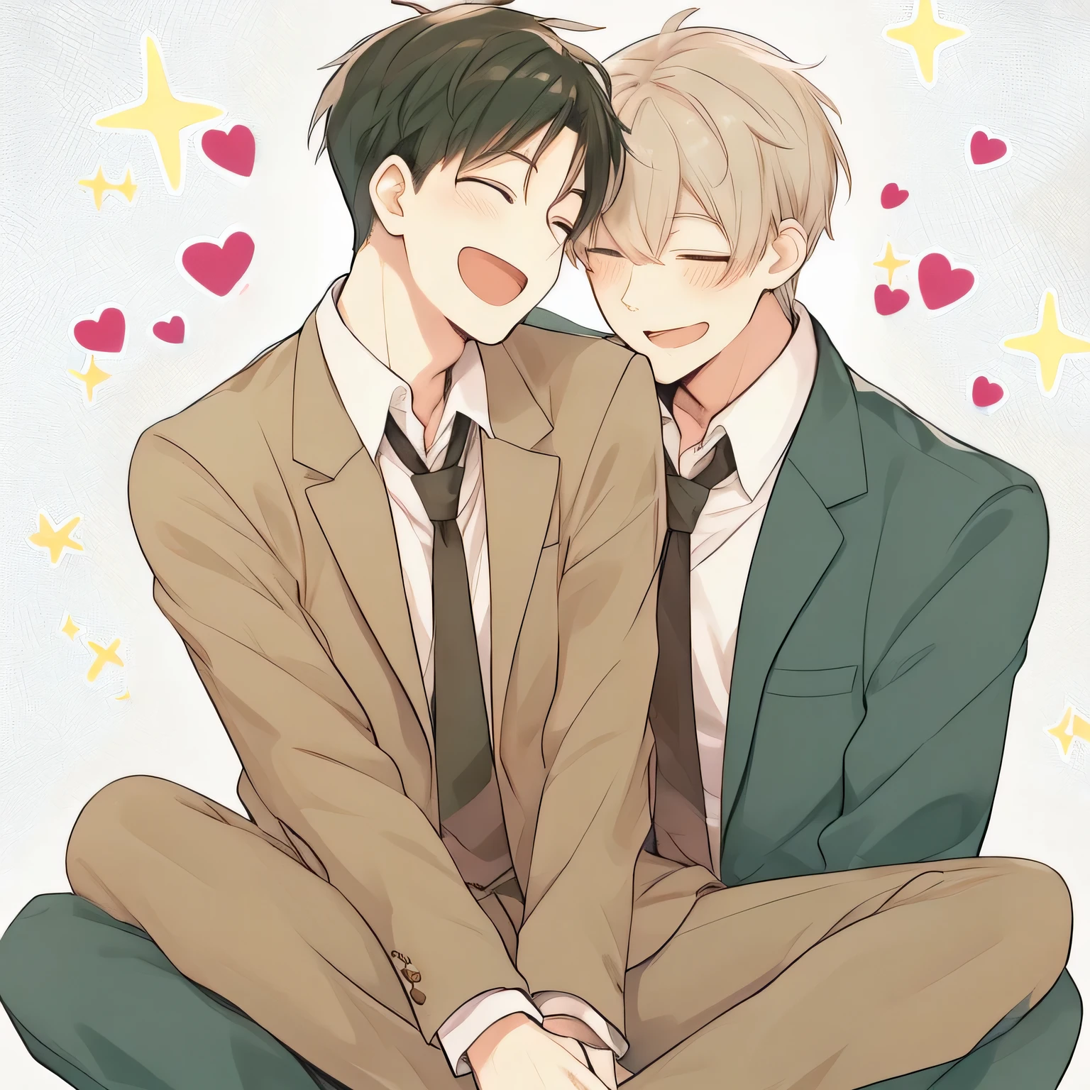 lots of♡、heart mark、star、sparkle、✨