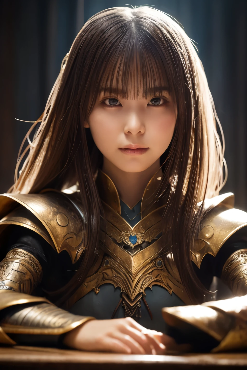 (8K, highest quality:1.2), (table top:1.37), (photograph, photograph現実的な:1.37), (超A high resolution), Close-up of a painting of a female paladin with a sword, (Light Silver Armor:1.2), Saga Frontier, realistic, Challenge a strong enemy, Detailed and dynamic style