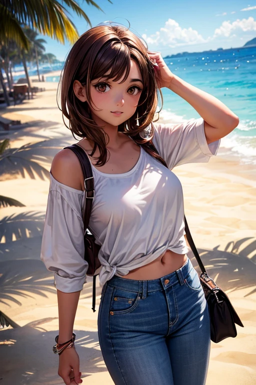(drooping eyes, sleepy face, realistic skin), tiny earrings, luxury panties for adult, (beautiful panties show, showing off panties), in the park, audience,