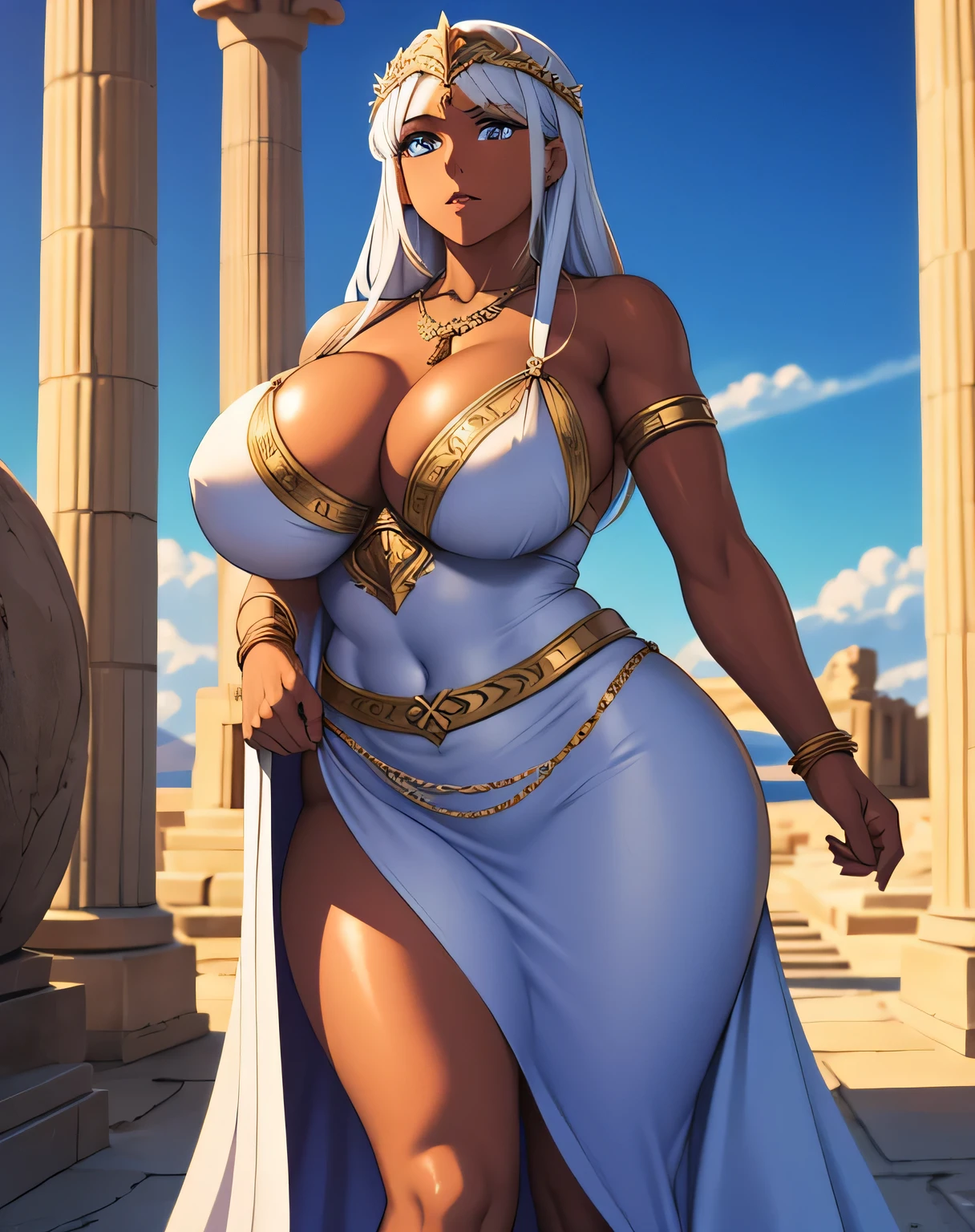 Greek goddess, athena, fantasy character, curvy, 