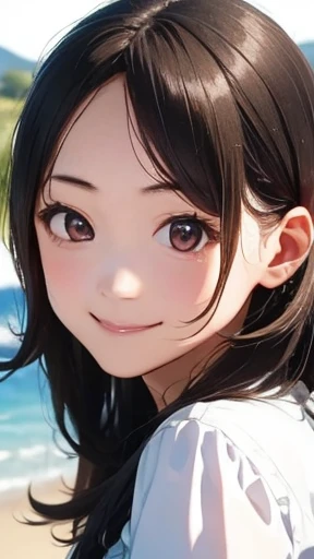 Highest quality、High resolution、Detailed Background、(Beautiful face in every detail:1.4)、Anatomically correct、(Draw the usual number of fingers:1.2)、(Detailed facial expressions)、(Detailed eyes:1.2)、(Detailed eyes:1.2)、age beauty、(Highly detailed face:1.4)、Brown Hair、Braided Ponytail、Braided Bob、Braided long hair、Wavy Hairstyle、well-groomed eyebrows、cute eye makeup、Cute Lip Makeup、cute gesture、Show the whole body、Himeji castle、Inuyama Castle、Matsumoto Castle、Hikone Castle、
(A beautiful girl with a big smile with a Japanese castle in the background:1.5)、
Choose a cool chiffon dress or camisole dress for a light and airy look.、
It is recommended to wear it with casual shoes such as sandals or sneakers.、
Add some glamour with hair accessories、
A clean, all-white look is stylish for midsummer、
Sleeveless or tank tops、Bottoms include shorts and wide pants.、
We recommend natural materials for accessories such as sandals.、cute、
Himeji castle、One of Japan's most famous castles, designated as a national treasure with a beautiful white exterior、
Including the castle tower々The elegant architecture creates an elegant atmosphere.、
Cherry blossom season and night illuminations、The charm of this place is that its appearance changes with the seasons.