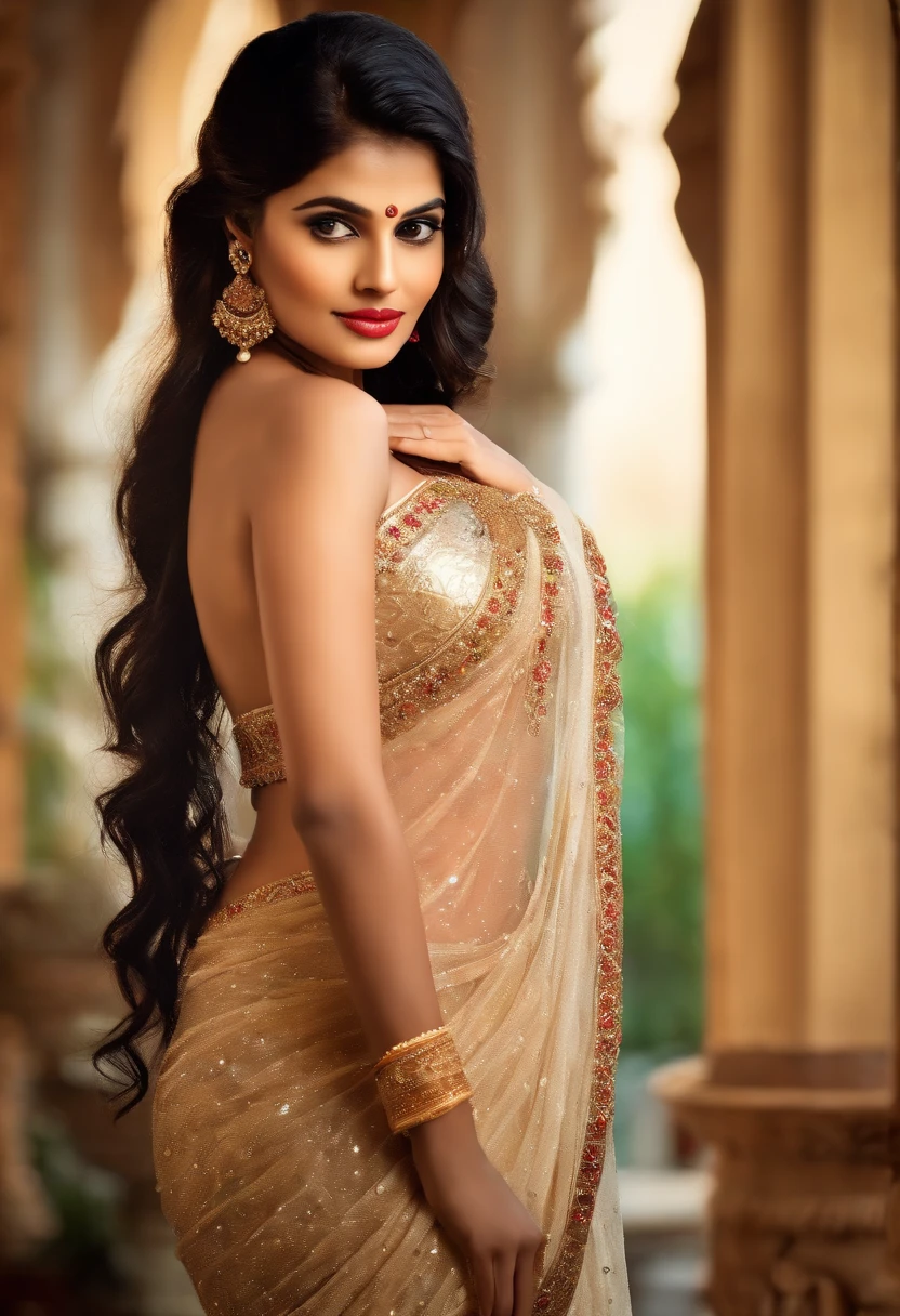 (((Real 25 year old Bollywood supermodel girl ))) High Quality Face, cute face, Evening Mini Dress, big breasts, Slit on the side of the dress, deep neckline, brown highlights, brown eyes, birthday, cake, restaurant, dynamic pose, sexy, alluring expression, uhd, gorgeous face, gorgeous body eyes nose, red lips, high resolution, shiny skin, beautiful skin, thick thighs, glow on face, light complexion