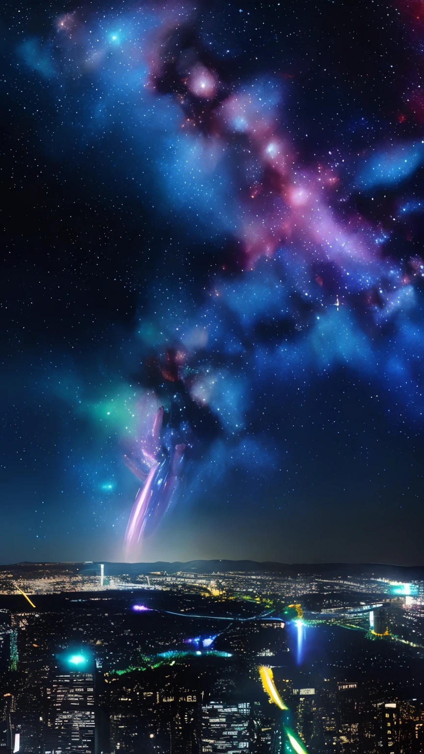 supernova starry sky Light cityscape