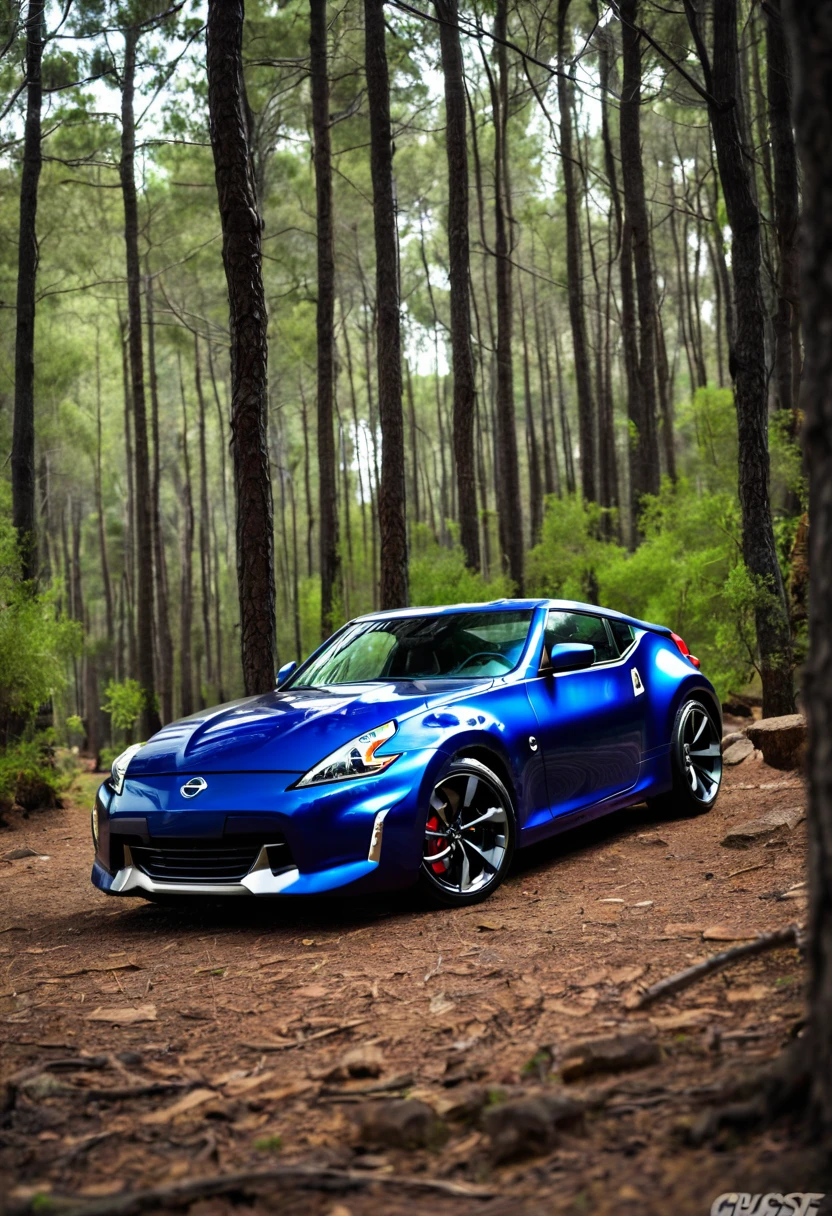 Nissan z en el bosque