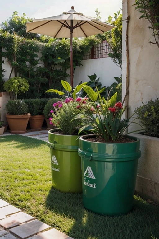 jardineras con basura