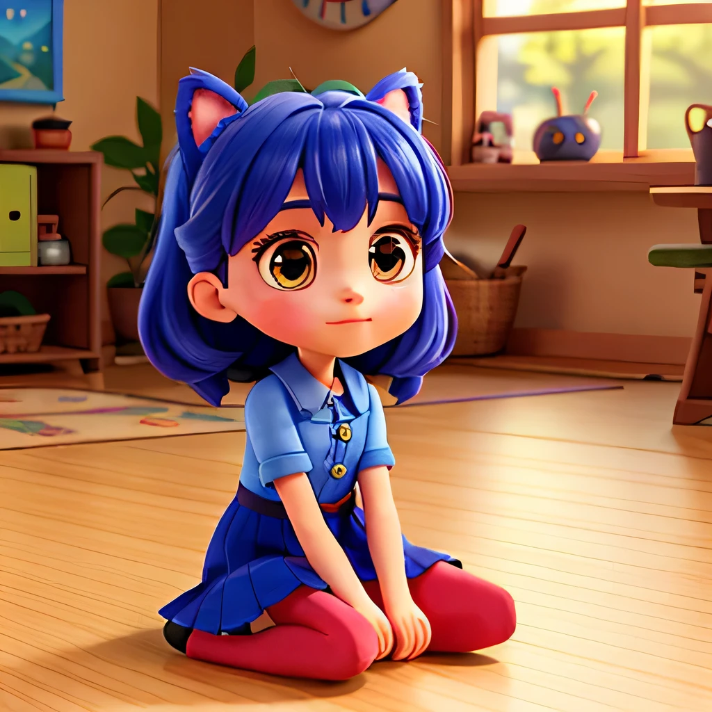 An adorable anime girl, with a steaming cup of coffee in her slender hand and a straw playfully peeking between her lips, takes a cozy seat on a quaint tatami mat floor. The digital painting exhibits rich, kawaii realistic hues, every curve and detail meticulously sculpted to perfection. The realistic anime 3-d style captures her expressive, wide eyes filled with fascination and delight, as she takes in the tranquility of her surroundings. Her colorful outfit, inspired by guweiz's art, bursts with cute, vibrant details, reflecting the light and casting gentle shadows. The artist's touch breathes life into the