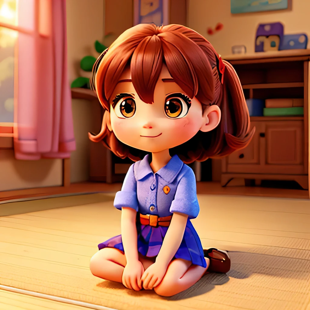An adorable anime girl, with a steaming cup of coffee in her slender hand and a straw playfully peeking between her lips, takes a cozy seat on a quaint tatami mat floor. The digital painting exhibits rich, kawaii realistic hues, every curve and detail meticulously sculpted to perfection. The realistic anime 3-d style captures her expressive, wide eyes filled with fascination and delight, as she takes in the tranquility of her surroundings. Her colorful outfit, inspired by guweiz's art, bursts with cute, vibrant details, reflecting the light and casting gentle shadows. The artist's touch breathes life into the