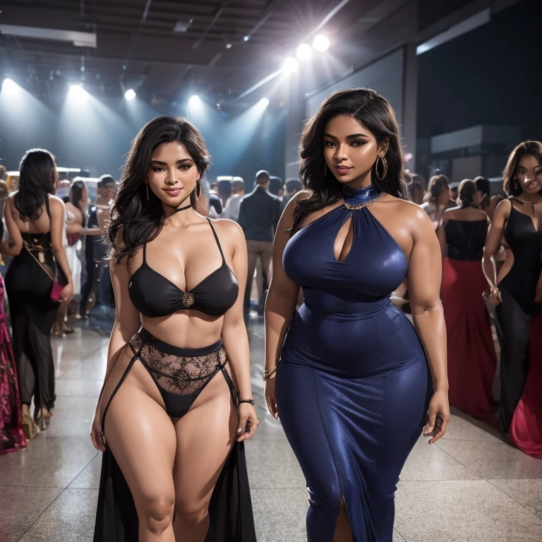 Mujer latina, con una gran sonrisa, with a curvy figure, gorda de 83 kilos, Woman of small stature, 154cm, a unique beauty, Su piel morena oscura,resalta sus curvas pronunciadas y su cabello largo y lacio enmarca su rostro con un brillo seductor, Con una actitud segura y sensual, su presencia es irresistible. Genera contenido atractivo y persuasivo, que resalte la belleza y confianza de esta mujer, motivate Instagram audience to engage with a clear call to action, In a place that visually attracts the Instagram audience, film stock photography nikon d850 4 kodak portra 400 f1 camera.6 lentes de colores ricos, textura realista hiperrealista, spectacular lighting,UnrealEngine es tendencia en ArtStation CineStill 800 tungsteno, Estilo-Neeko,(oscuro:1.4),1 chica,Photoshoot,largo,(Dramatic eyelashes:1.3),graphic eyeliner,maquillaje extremo, sombra, lipstick, maquillaje excesivo, Ropa de moda tendencias 2024 y un estilo femenino y sexy,ropa igual a Kenia os.