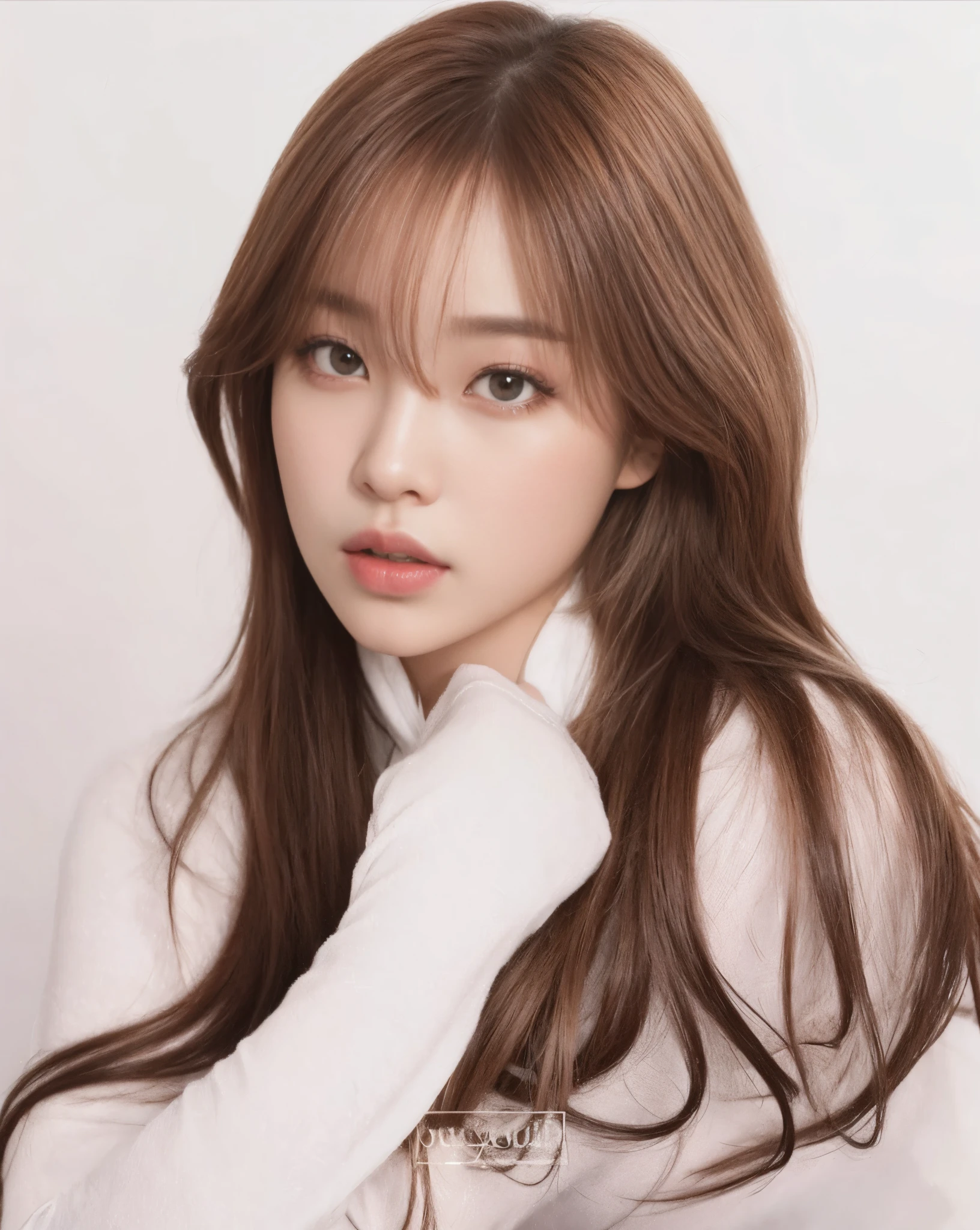 uma mulher com longos cabelos castanhos e uma camisa branca, lalisa manobal, linda atriz coreana, estacionar a partir de-min, linda mulher sul-coreana, Sun Yunjoo, Lalisa Manoban do Blackpink, franja repartida ao centro, Lee Ji-eun, Lee Ji-eun, atriz feminina da Coreia, Hwang se-é, Heonhwa Choe