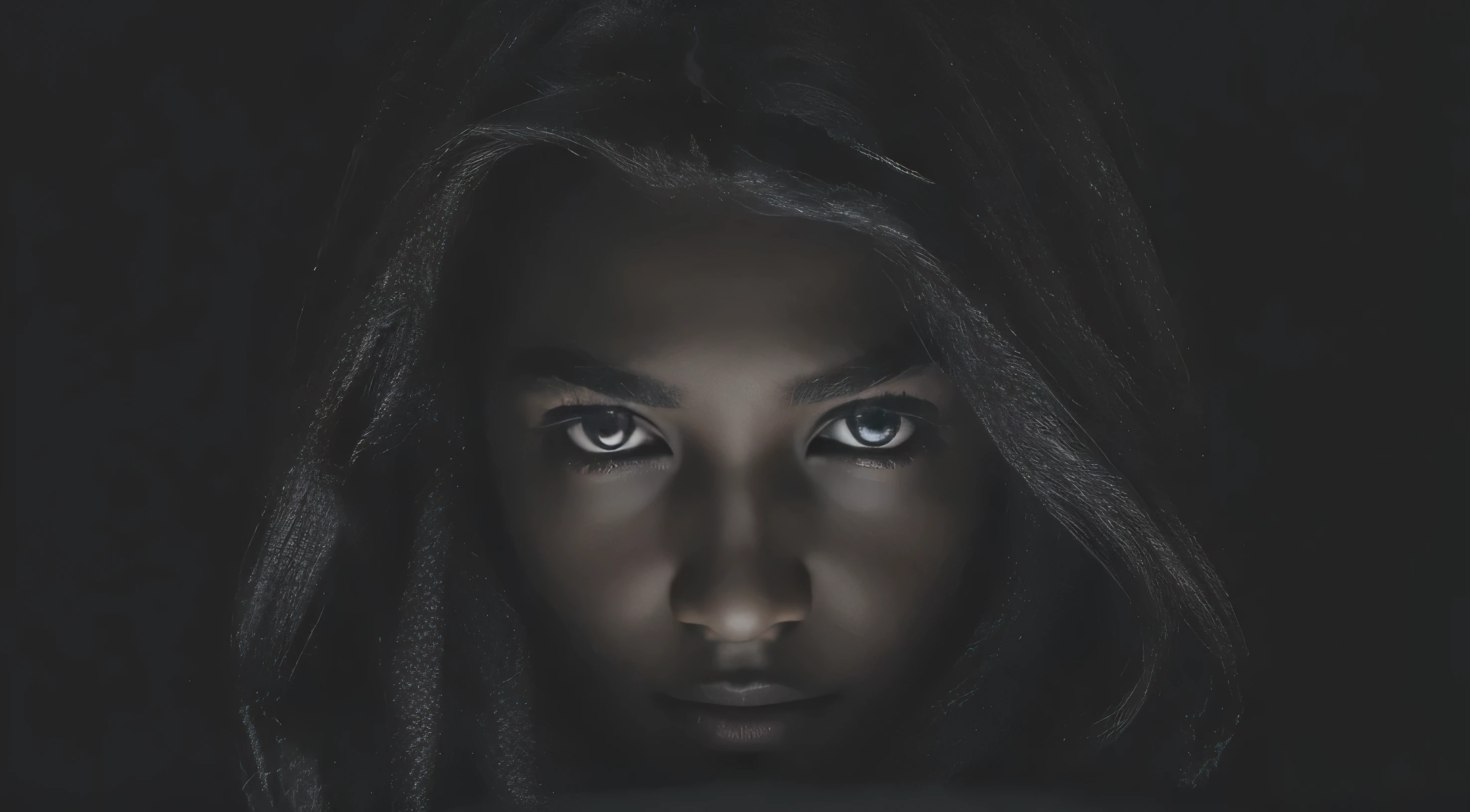 heavy lighting all black background.