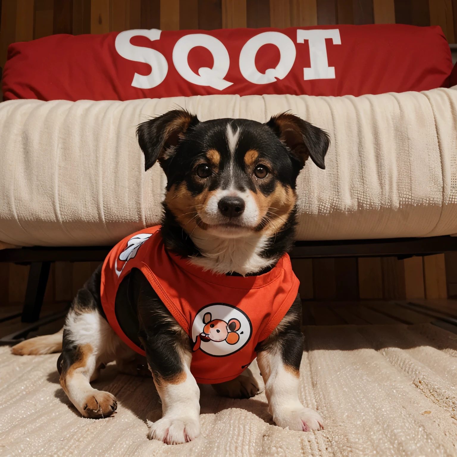 Logo animado y adorable de perro salchicha para promocionar esquiles 