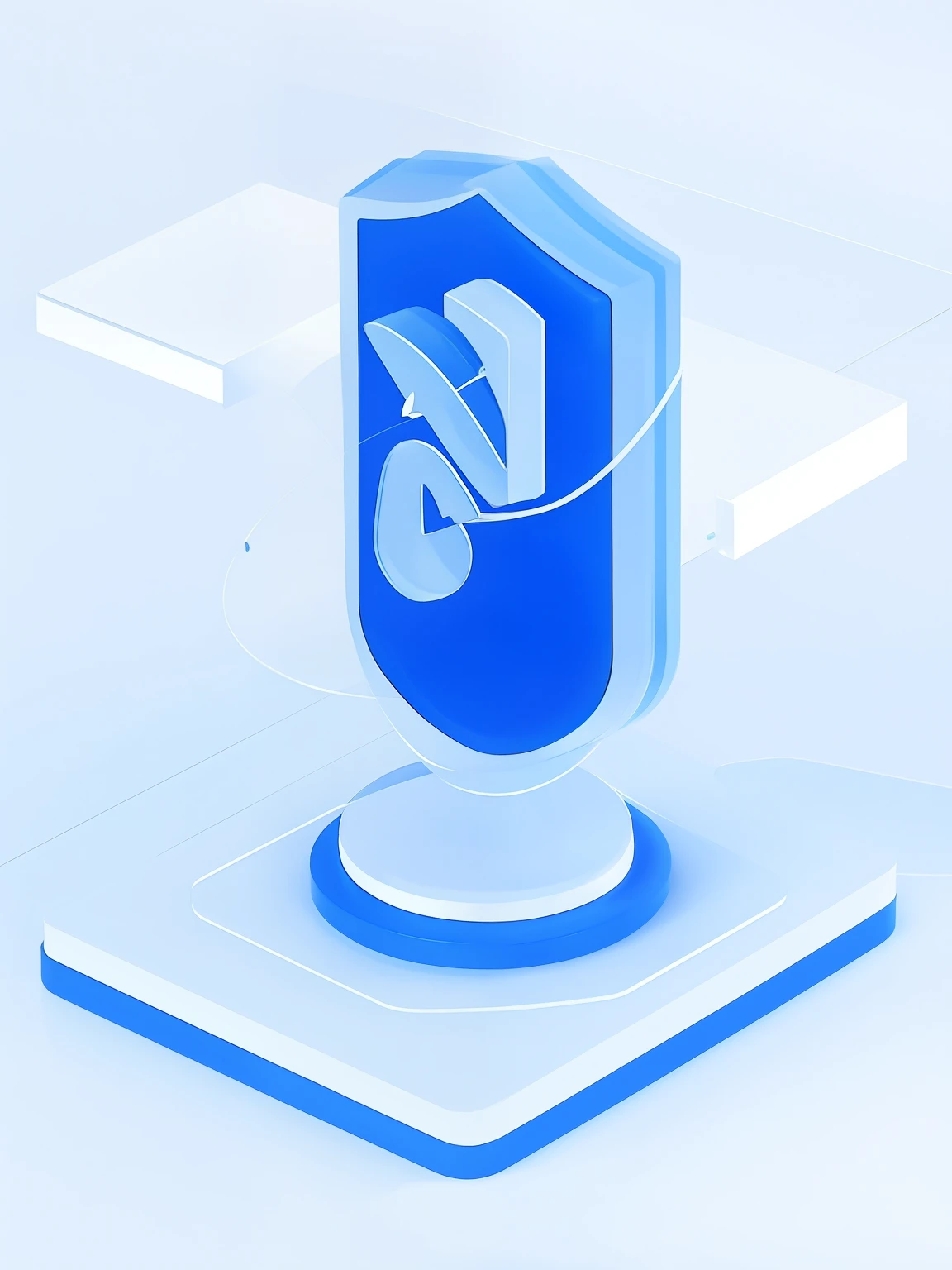 3d icon microsoft wind frosted glass，OC rendering，