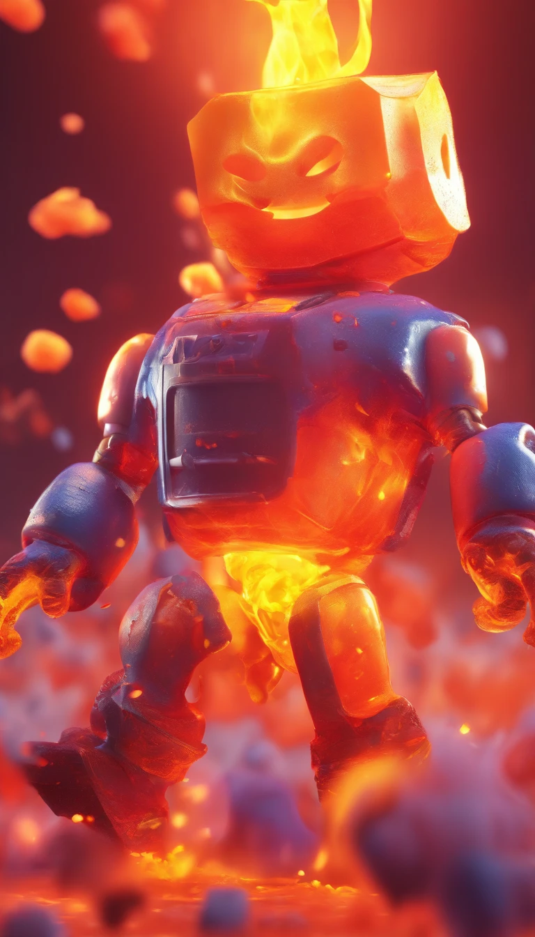 Giant Sour Patch ??? candy,(Full body shot), on fire, burning, in pain, stabbed with swords, gruesome death,Cyberpunk, Dreamy glow, clean, blurple flame background, ( Global Illumination, Ray traching, nffsw, Unreal Render,Reasonable design, high detal, masutepiece, Best Quality, hyper HD, Cinematic lighting)flames, destruction, pain