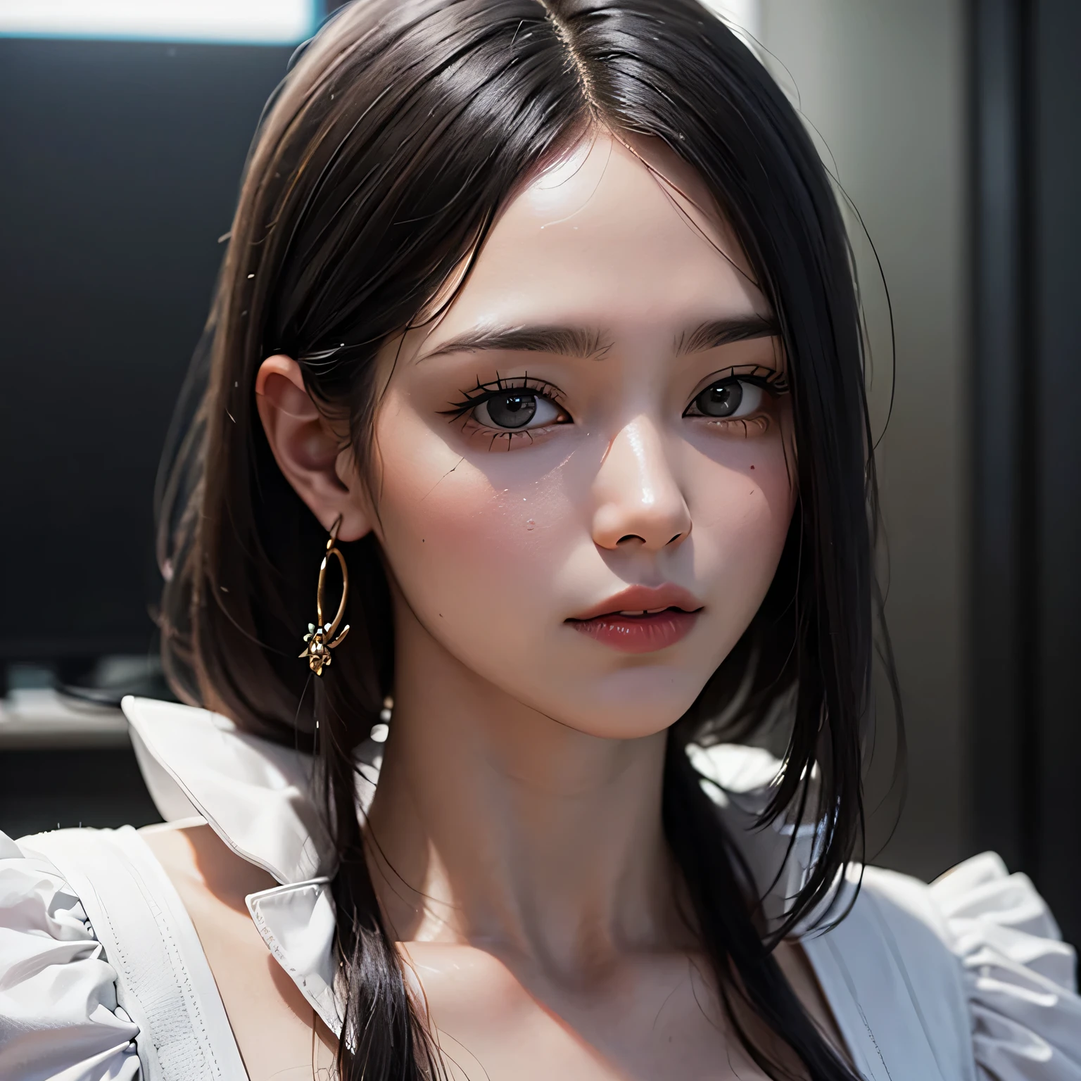 woman, masterpiece, highest quality, highest quality, cinematic lighting, (volume lighting), very detailed CG unity 8k wallpaper, concentrated, 8k wallpaper, 4k wallpaper, very detailed, surreal, realistic, sharp focus, disorganized, (HDR:1.2), (high contrast), photograph, detailed and complex, Instagram, portrait, very detailed, digital painting, art station, concept art, Smooth, sharp focus, figure, cinematic lighting,
