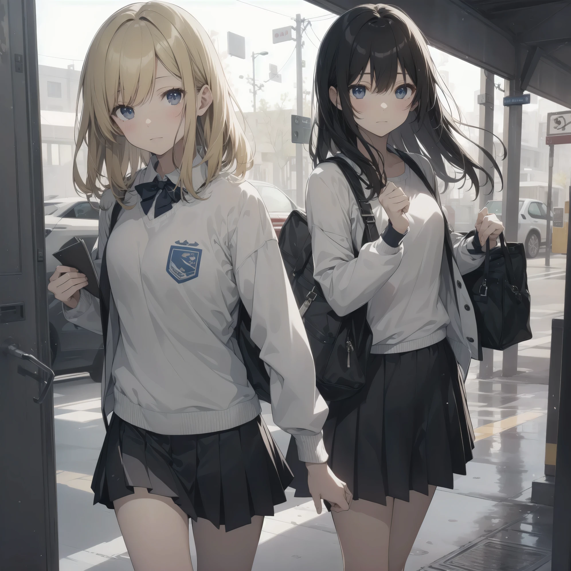 ultra-absurdres-Top quality by artist God, ultra-detailed, high resolution, anime moe artstyle, best anime 8k konachan wallpaper, pixiv contest winner, perfect ???????,break, 1girl, (Please draw a girl walking sleepily to school alone. )break,(Solo,little female, 13-year-old:1.3),Full limbs, complete fingers,a junior high school student, Attractiveness of immature bodies, (very short hair), short cut, flat chest, , small butt, small black eyes, beautiful detailed eyes, well-proportioned iris and pupils, expressive eyes, highres detailed hair, soft expression, school_uniform, white shirt, pleated skirt,(Detailed Lighting), (Detailed background), in the School commute route. break,super detailed skin, Best cinematic lighting powered by famous artist, 8k,beauty illustration,photoshop_(medium),very aesthetic,break,((artist:unasaka ryou )), artist:akinashi yuu ,artist:oyari ashito ,artist:kantoku ,