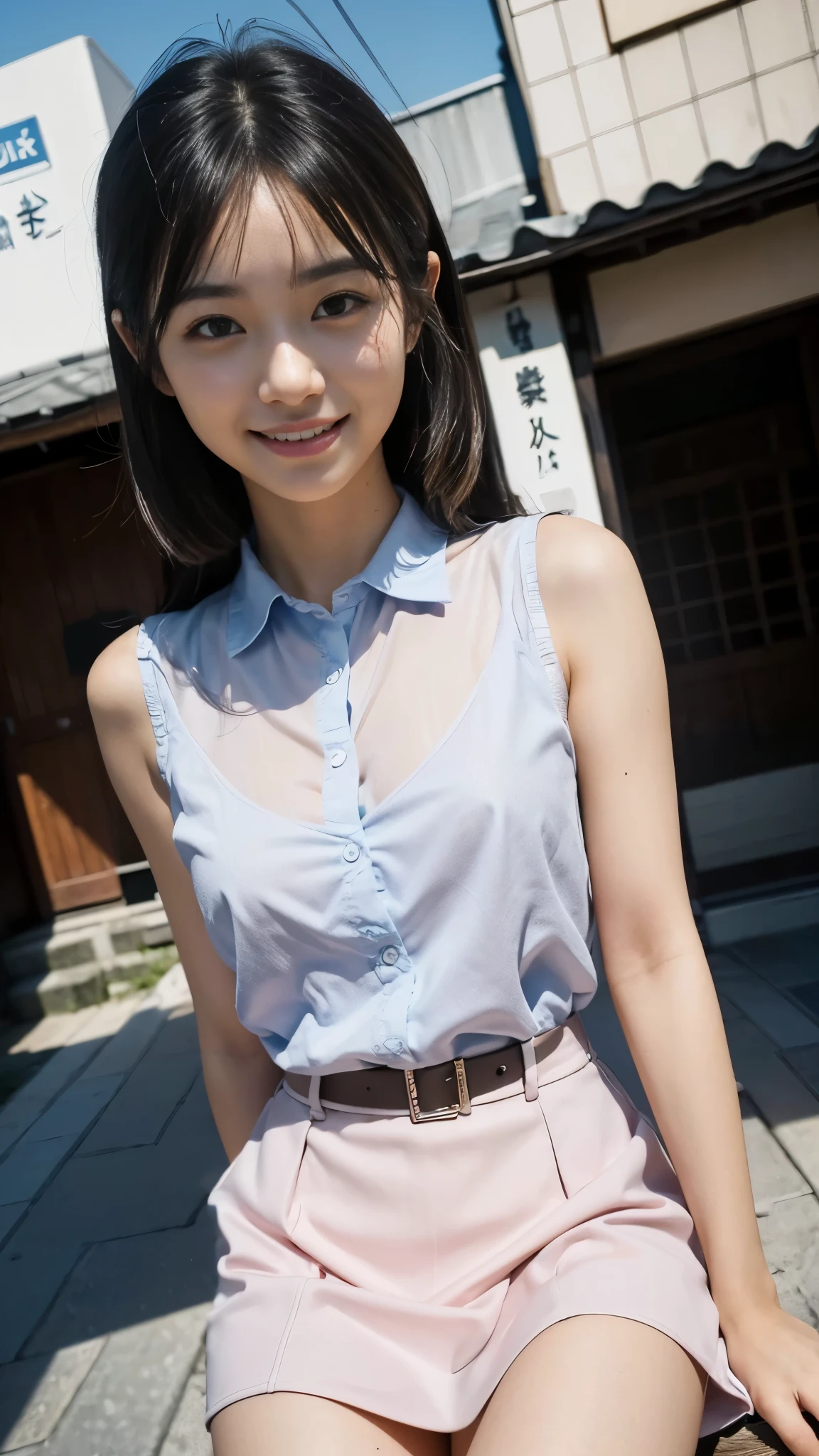 (Ultra high definition)(masterpiece)(very detailed)(high quality)(最high quality)16k,blue office lady clothes