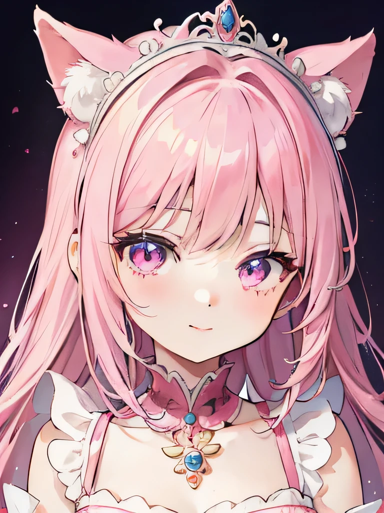 1girl, a raffѐ girl in a pink dress sitting on a bed, (close-up: 1.1), an exquisite anime drawing by Leng Mei, trending on CG Society, rococo style, intricate details in the dress, cute anime waifu with expressive eyes and a lovely smile, anime girl cosplaying as a refined lady, anime girl in a maid costume with a playful expression, enchanting anime princess with a flowing pink gown and a crown, portrait of a magical lolita girl with vibrant colors and intricate patterns, cosplay of a catboy! maid! in a detailed dress, anime barbie doll with realistic features and precious accessories