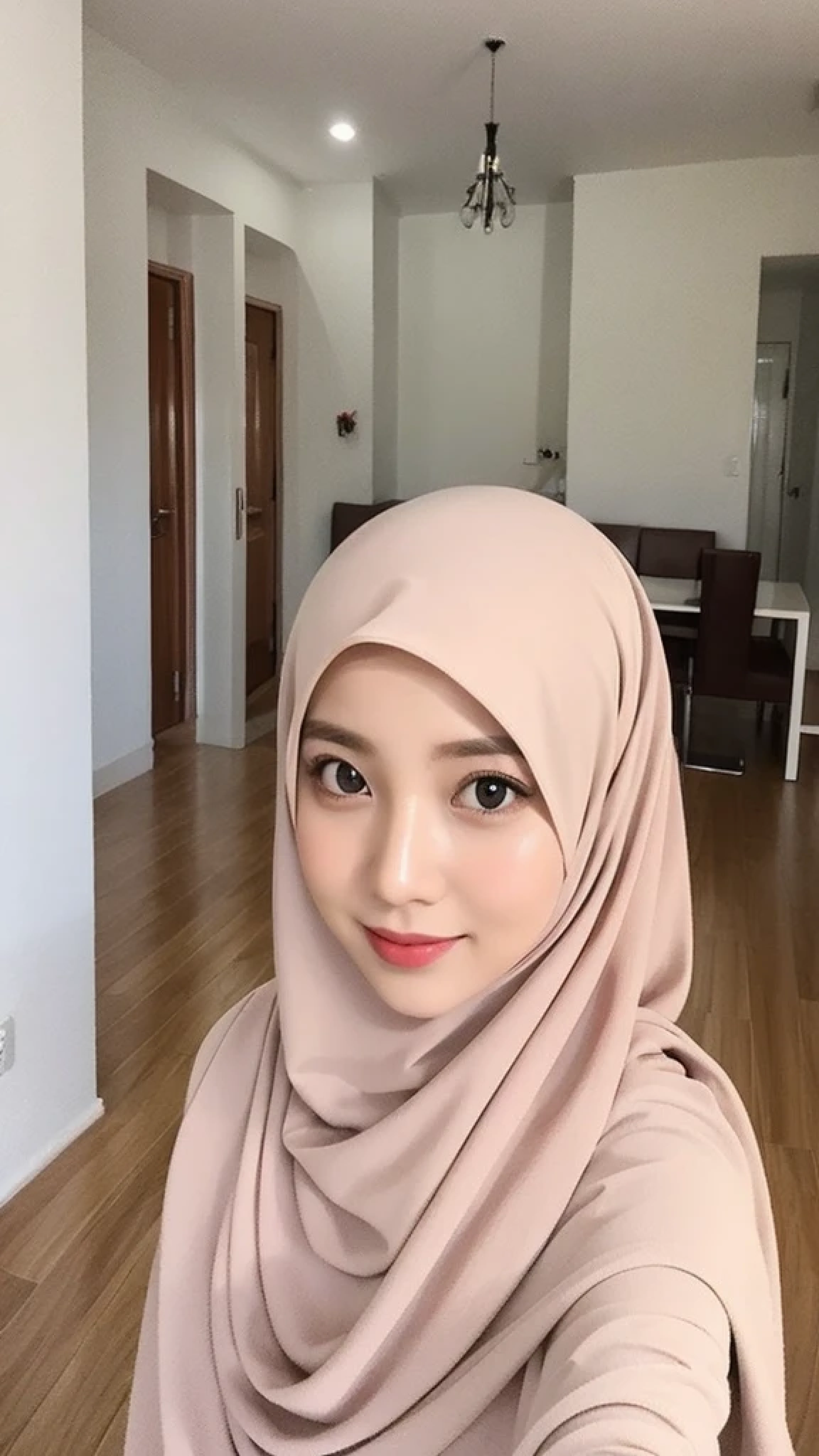 Beautuful Women、hijab, indonesian, a room、selfee、White Room、The face is cute、Vanrak Ayyans appears、1 girl, stylish