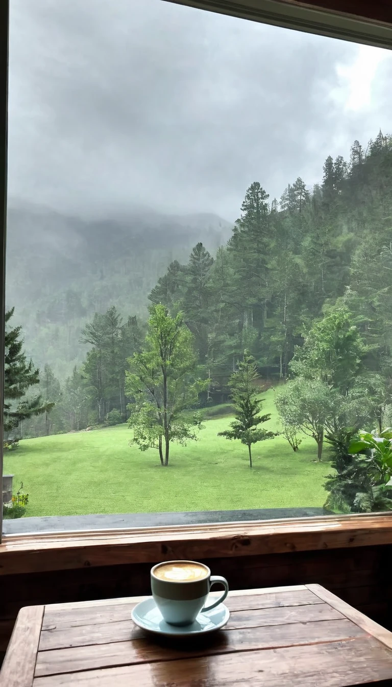Mountain views from the porch windows, Quiet and peaceful atmosphere, Inside on a rainy day,coffee table, Computer Desk, Apple Notebook