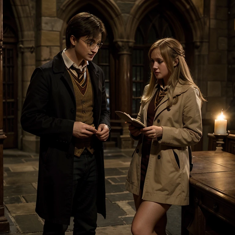 Harry Potter and Hermione Granger, bdsm, hot, having sex, fully naked, sweaty, wet pussy