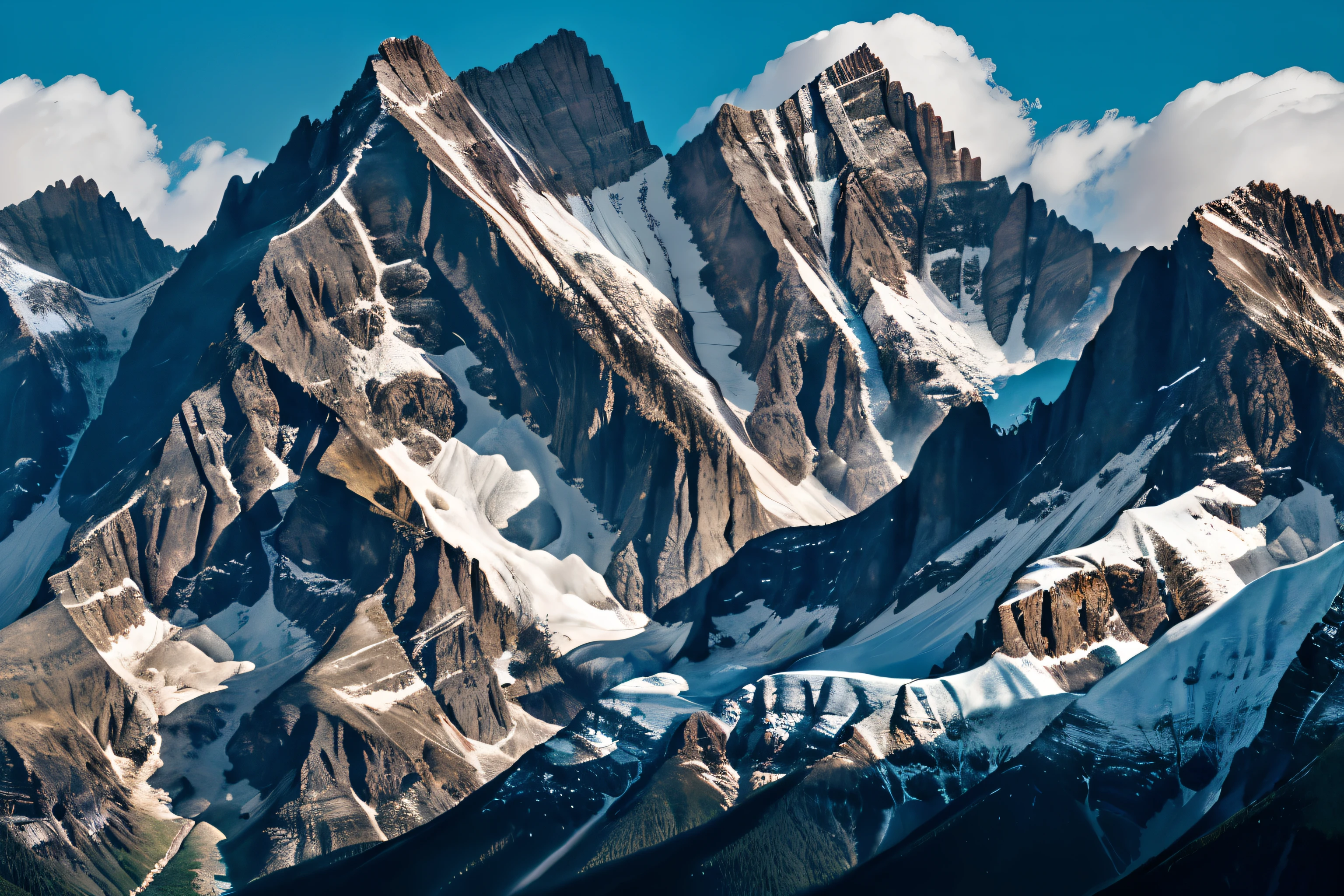 Mountains: Images focusing on rugged peaks and towering mountain ranges, showcasing their grandeur and majesty.