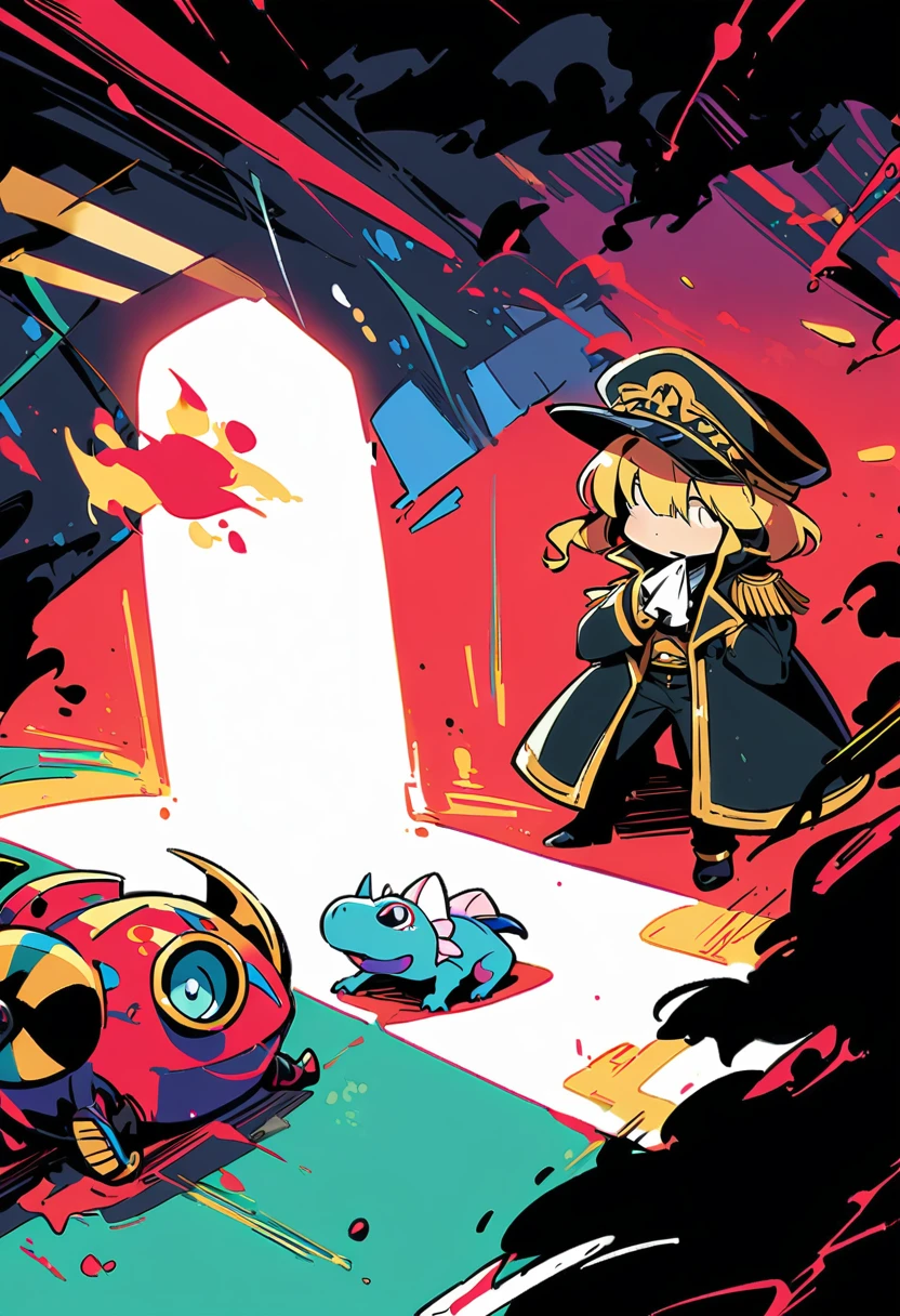 Captain Harlock pimp smacks a baby dragon to the floor of his battleship