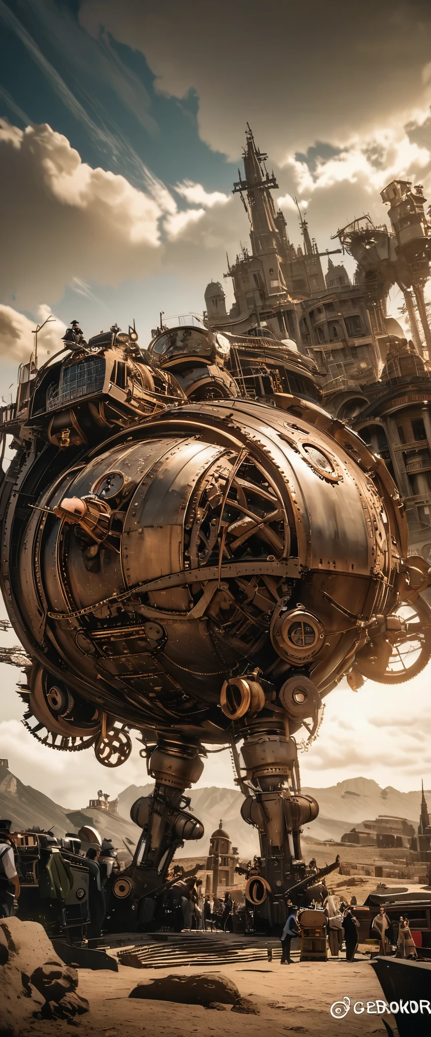 Cartoon,The Bible shines in the sky,steampunk style,Super fine,8K,Superb mechanical depictions,Overclocked renderer,Super real photos