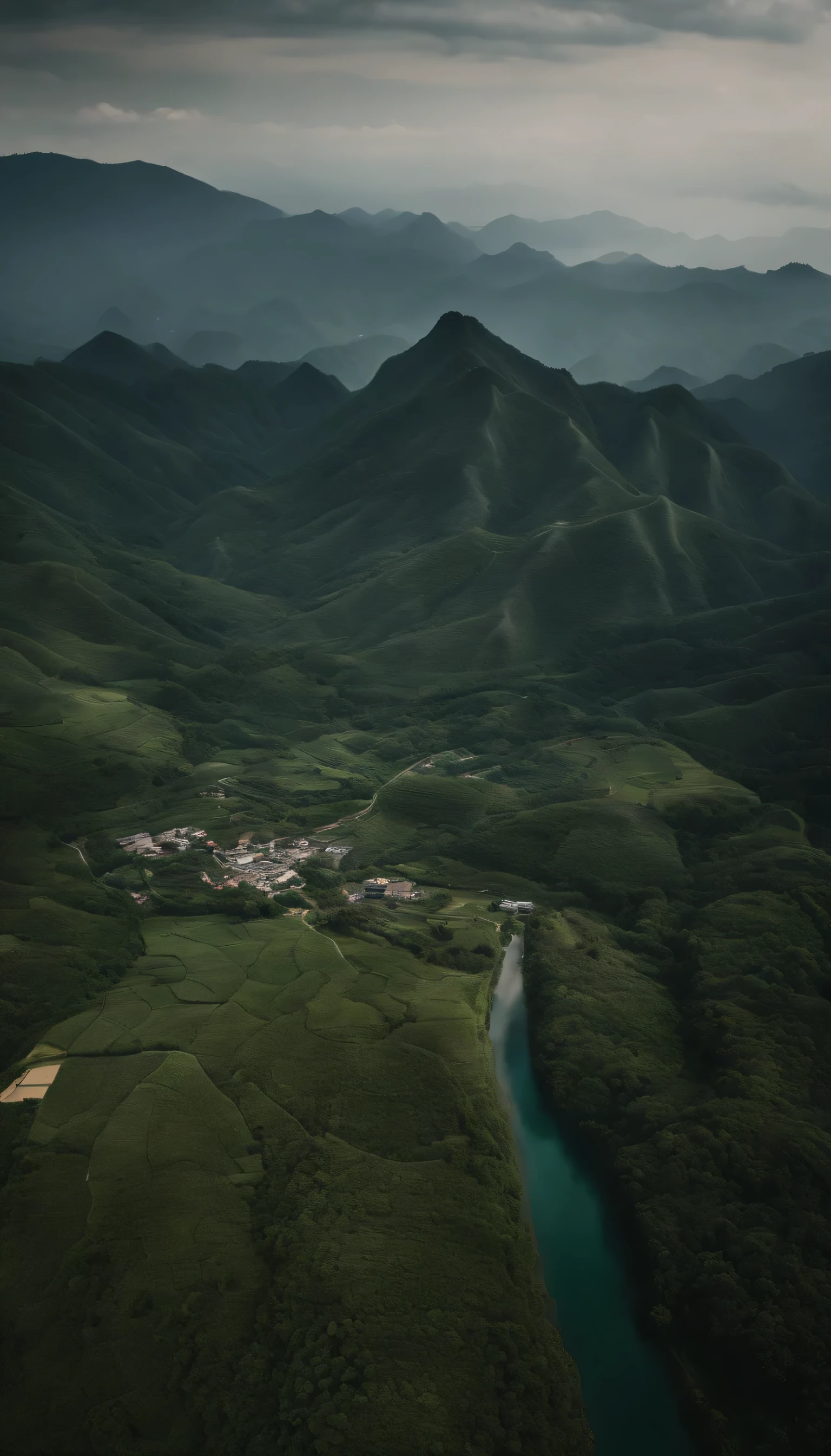 Satellite view of Taiwan panorama