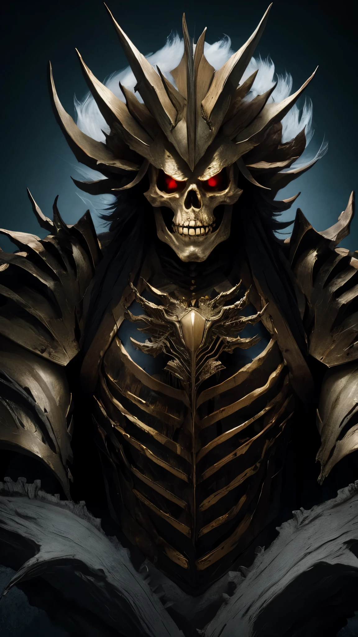 Dragon King Skeleton,Horror atmosphere,Ultra-clear,detail