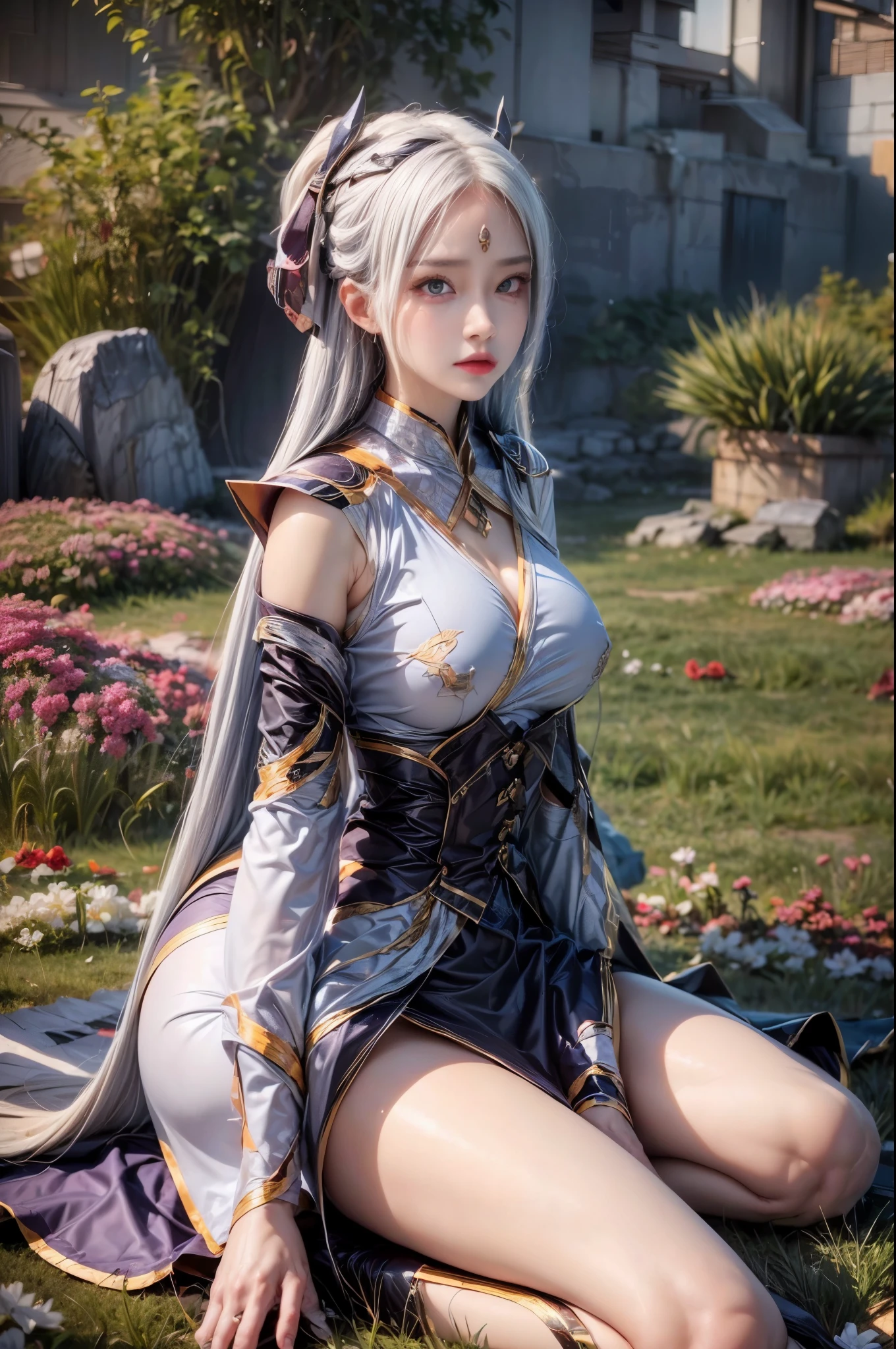 realistic, 1gril, per HD, 12k, wearing Allstars shoes, slim body, rather big body, six pack body, big round breasts, no clothes, beautiful breasts, looking at the camera, sitting on the sofa, long black hair, facial details, detailed person, body details, clothing details, hair details, body details, body details, breast details, vagina details, clothes, eye details, sweat details, water details, pose (knees bent and legs wide apart) whole body