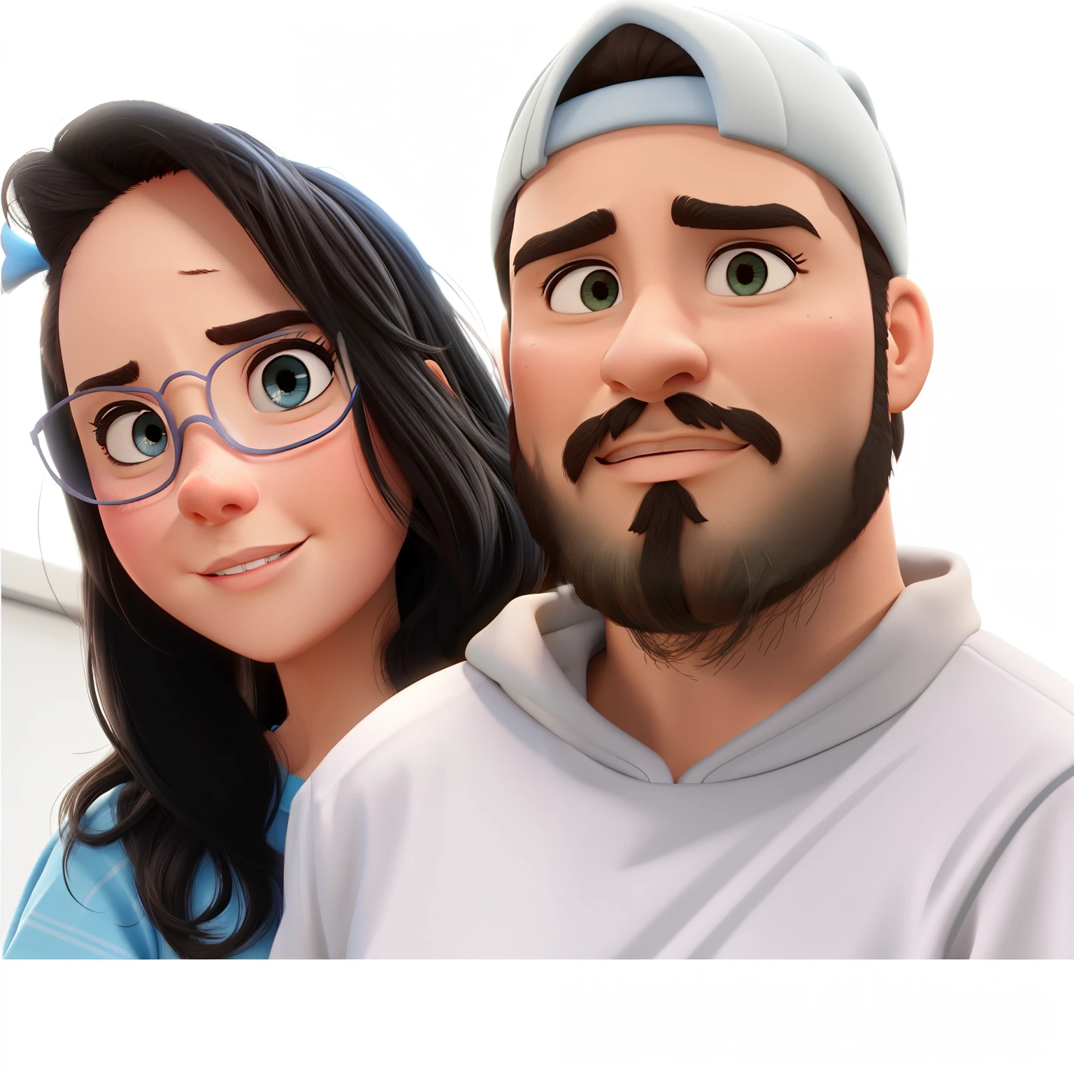 Estilo pixar, qualidade alta, casal