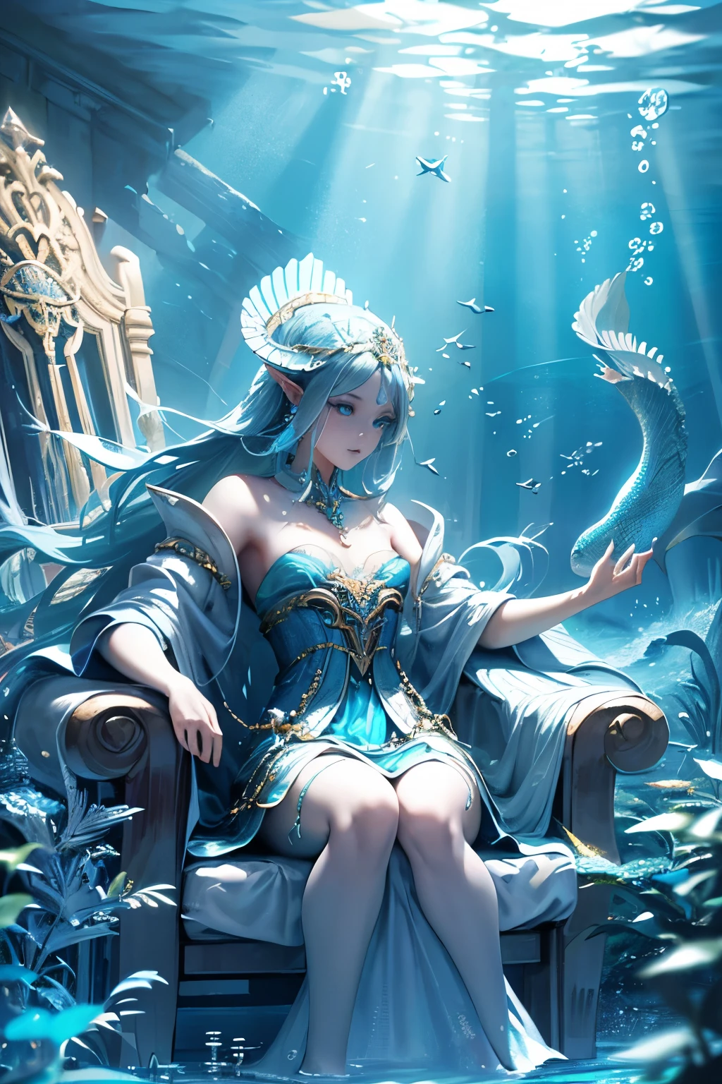 Scene goddess of water god of light and below the devil tarot card masterpiece in the style of antiquity three gods in the style of Michelangelo in the style of Leonardo Davinci high detail masterpiece dramatic lighting clouds water light dark magic