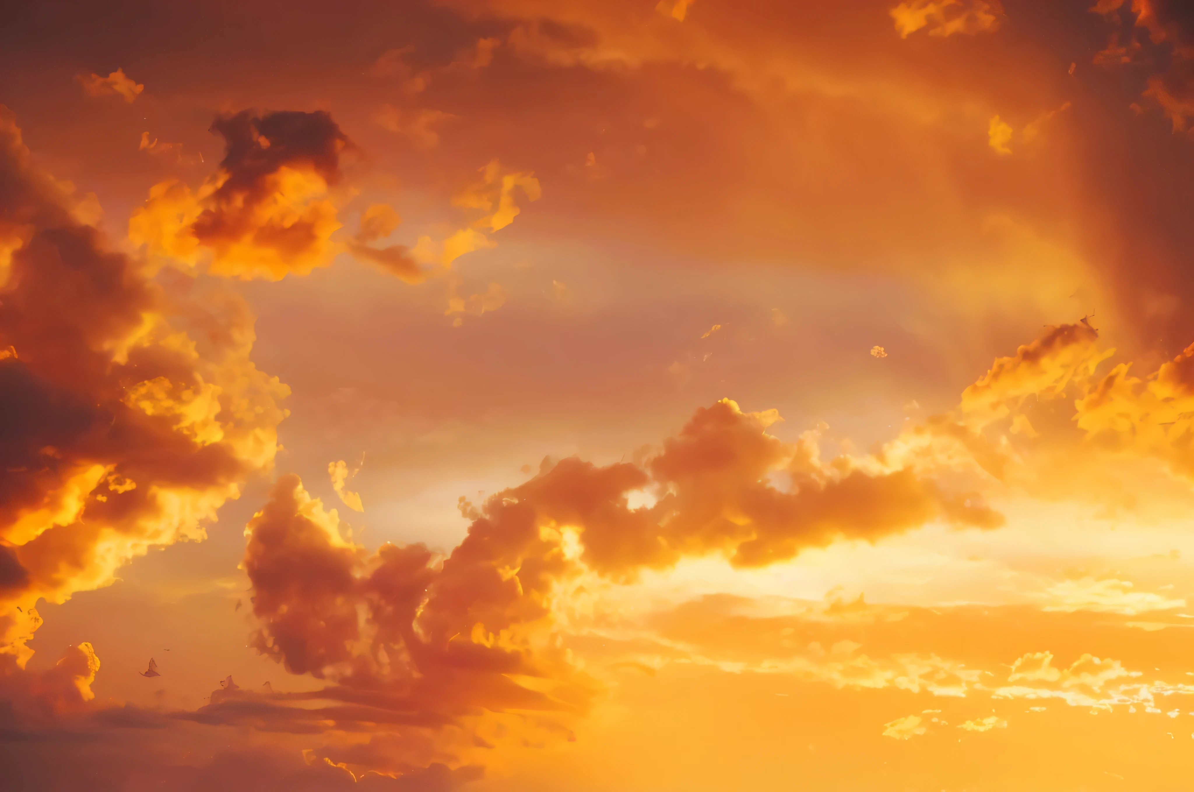 there is a plane flying in the sky at sunset with clouds, golden clouds, orange clouds, luminous sky heaven background, in a golden sunset sky, sunset clouds, background is sunset clouds, vibrant sunset dramatic sky, yellow clouds, golden hour dusk sky, sunset sky in background, orange lit sky, sunset with cloudy skies, rays of golden red sunlight, glowing clouds