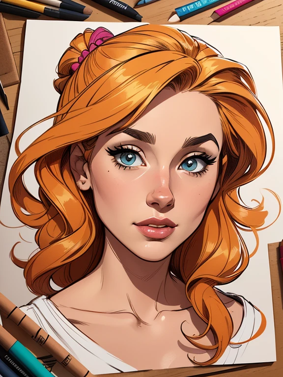 Personagem Pedrita Flintstone e olhar sedutor e decote em v com seios lindos Imagem de desenho animado de uma mulher .cartoon style illustration, estilo de arte dos desenhos animados, estilo de arte dos desenhos animados, digital illustration style, design de personagens altamente detalhado, arte digital detalhada fofa, City fan art, Design de personagens de retrato, beautiful digital illustration, retrato de alta qualidade, Arte em quadrinhos, mulher jovem. expression of sexual desire