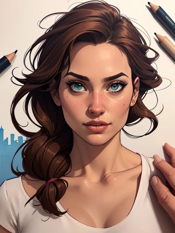  Turnaround sheetPersonagem Lara croft magem de desenho animado de uma mulher .cartoon style illustration, estilo de arte dos desenhos animados, estilo de arte dos desenhos animados, digital illustration style, design de personagens altamente detalhado, arte digital detalhada fofa, City fan art, Design de personagens de retrato, beautiful digital illustration, retrato de alta qualidade, Arte em quadrinhos, mulher jovem.  expression of sexual desire