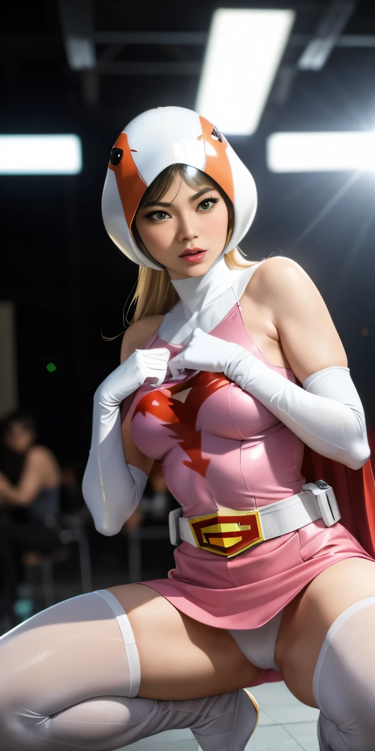 raw photo,realistic,beautiful woman、Jun、Japanese、squatting down、spread legs、show white panties,sexy、straight,sexyPause,looking at the viewer,break, Year_classic_Jun_Gatchaman_my wife,www.my wife.and, long hair,beautifulface、素face、face面見えている、SHIELDThere is no、ミニ超ミニskirt、white panties、raw photo,realistic,beautiful woman、Jun、straight,Pause,looking at the viewer,break,
Year_classic_Jun_Gatchaman_my wife,www.my wife.and,
long hair,chest,green eyes,lips,medium chest,blonde hair,lipstick,compensate,
gloves,cape,Helmet,belt,elbow gloves,white gloves,mask,skirt,leotard,Spacesuit,white legwear,pink dress,superhero,body suit,
official art,Highly detailed CG Unity 8K wallpaper, perfect lighting,colorful, bright_front_face_lit,shiny skin, (masterpiece:1.0),(Highest_quality:1.0), 超High resolution,4k,Super detailed, photo shoot, 8K, HDR, High resolution, (disorganized:1.2), kodak portrait 400, film grain, blurred background, (Bokeh:1.2), Lens flare, (lively_color:1.2),professional photos, (beautiful_face:1.5),