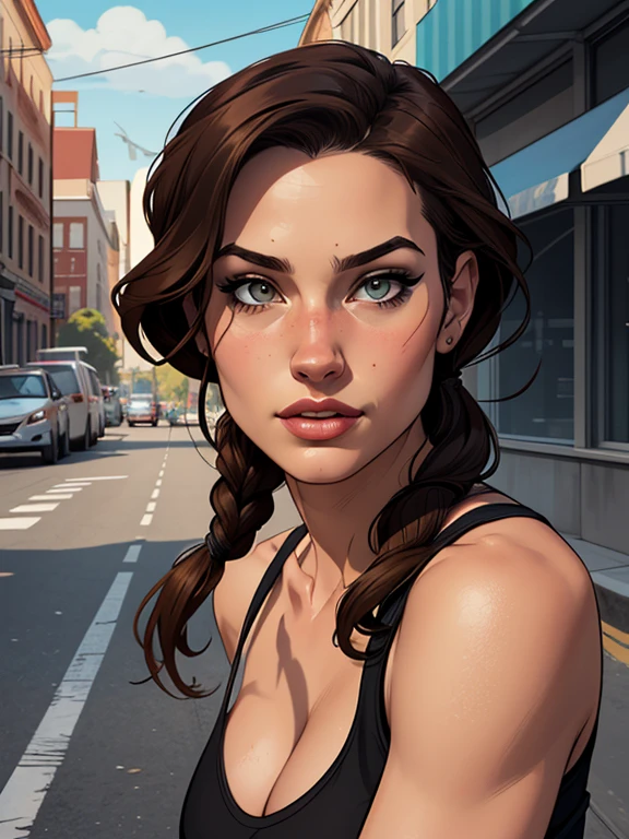 Turnaround sheetPersonagem Lara croft magem de desenho animado de uma mulher .cartoon style illustration, estilo de arte dos desenhos animados, estilo de arte dos desenhos animados, digital illustration style, design de personagens altamente detalhado, arte digital detalhada fofa, City fan art, Design de personagens de retrato, beautiful digital illustration, retrato de alta qualidade, Arte em quadrinhos, mulher jovem. expression of sexual desire