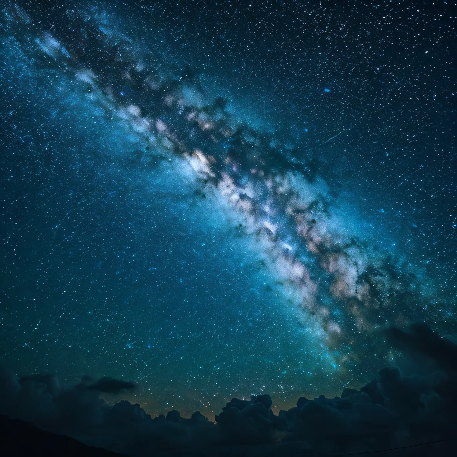 low resolution,highest quality,Fluffy Sky,The whole thing is shining(Things are sparkling),night sky,